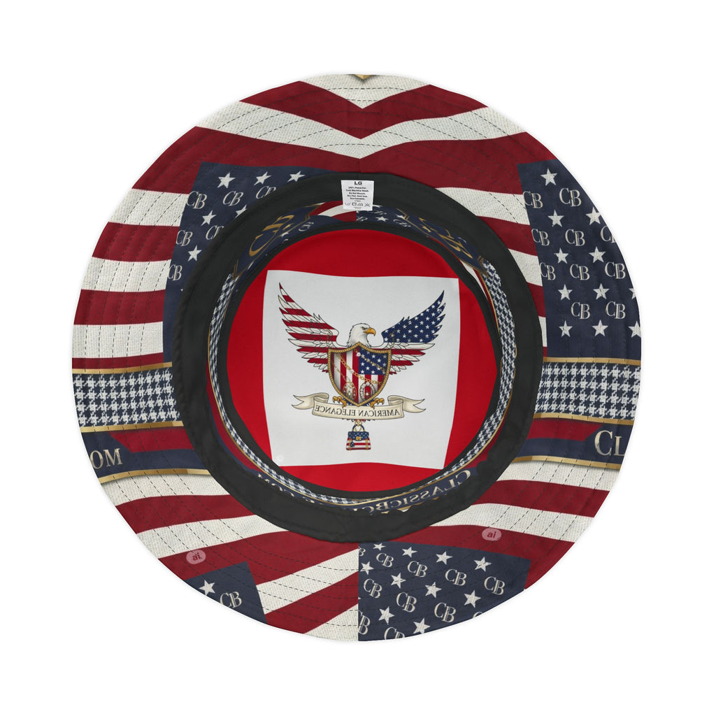 Patriotic Bucket Hat, Summer Accessory, Festival Hat, Holiday Gift, Stylish Sun Protection