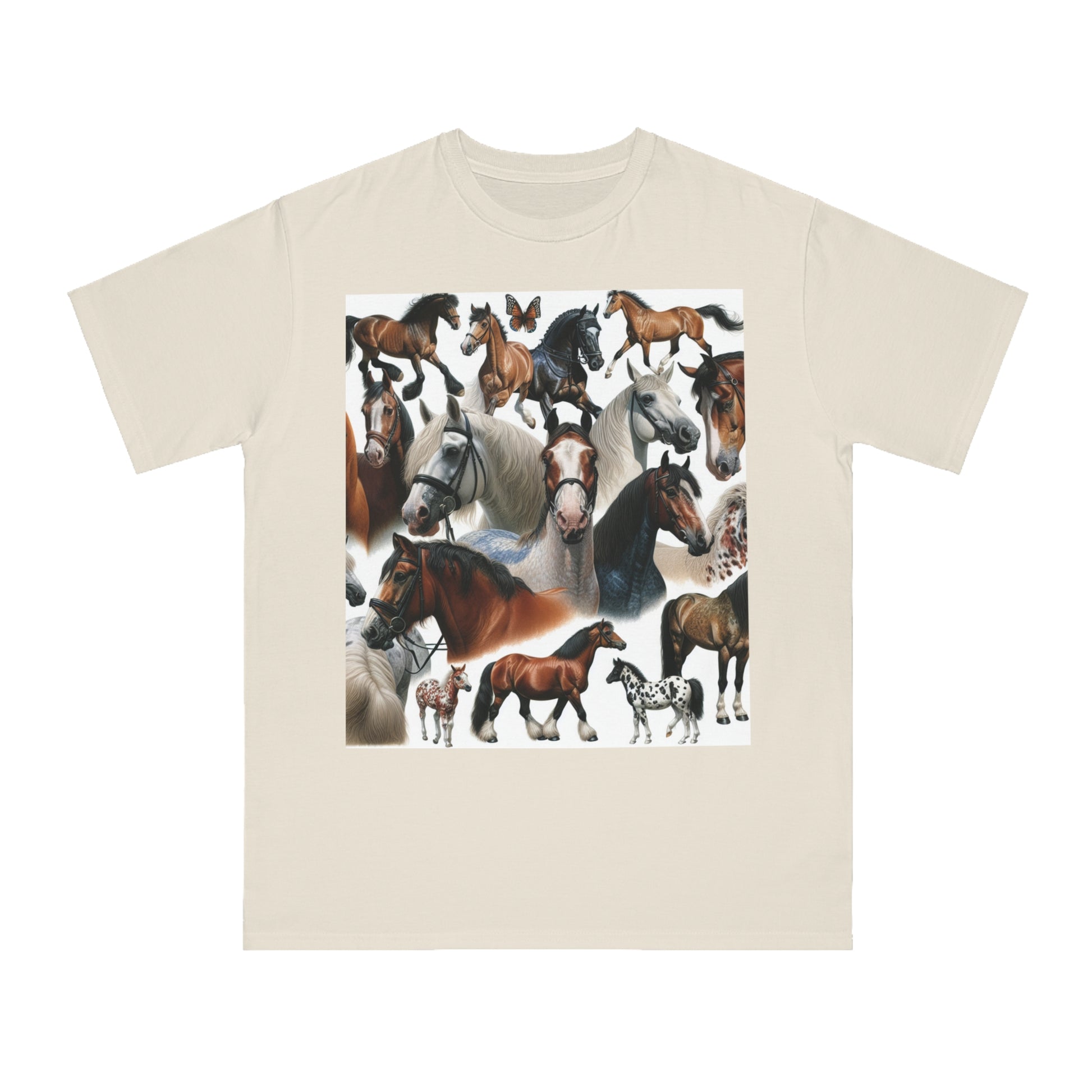 Organic Horse Lover T-Shirt | Gift for Equestrian Enthusiasts, Farm Apparel, Animal Art Tee, Nature Lover Gift, Casual Wear