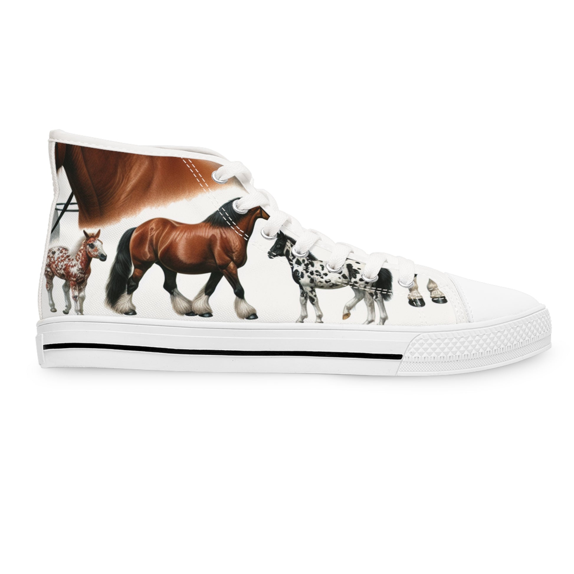 Equestrian High Top Sneakers for Horse Lovers, Unique Animal Art Shoes, Fashionable Footwear for Equestrians, Perfect Gift for Horse [...]