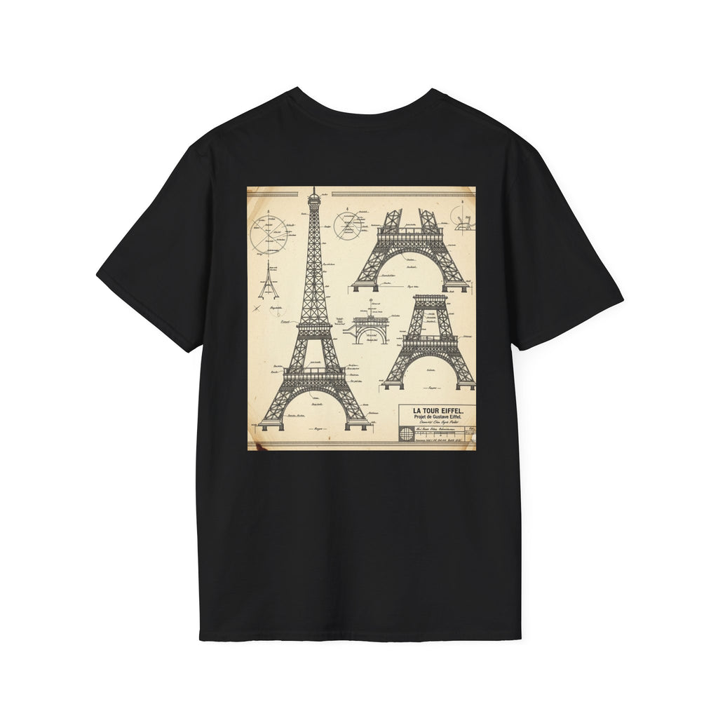 Eiffel Tower Unisex Softstyle T-Shirt, Fashion Tee for Travelers, Parisian Vibe, Great for Gifts, Casual Wear, Holiday Apparel