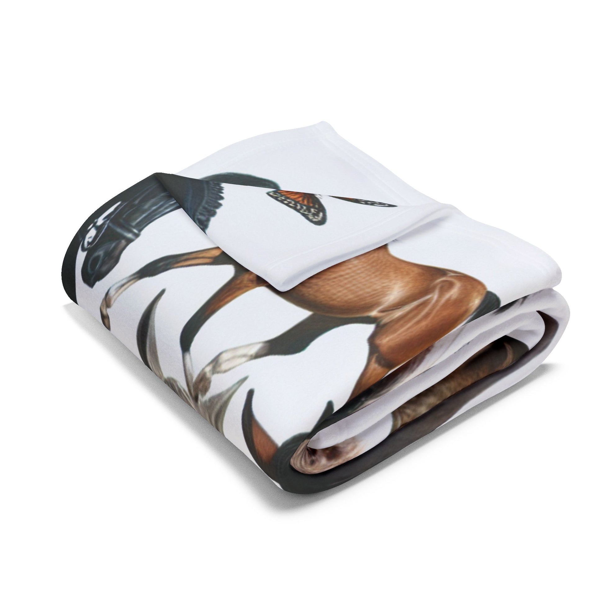 Cozy Horse Art Fleece Blanket | Equine Decor, Gift for Horse Lovers, Animal Lovers, Home Comfort, Kids Room