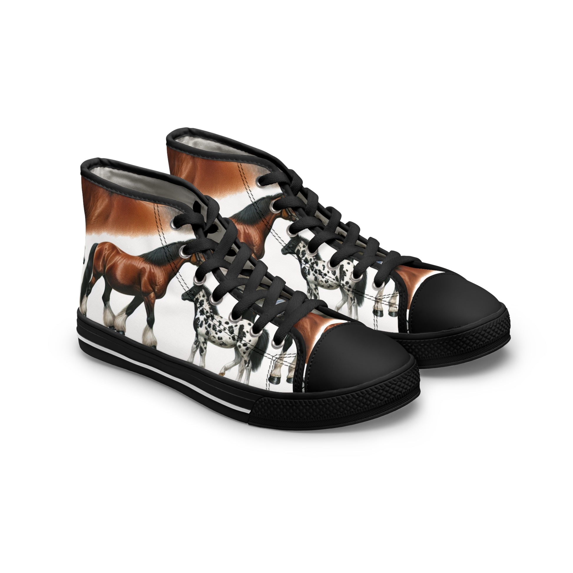 Equestrian High Top Sneakers for Horse Lovers, Unique Animal Art Shoes, Fashionable Footwear for Equestrians, Perfect Gift for Horse [...]