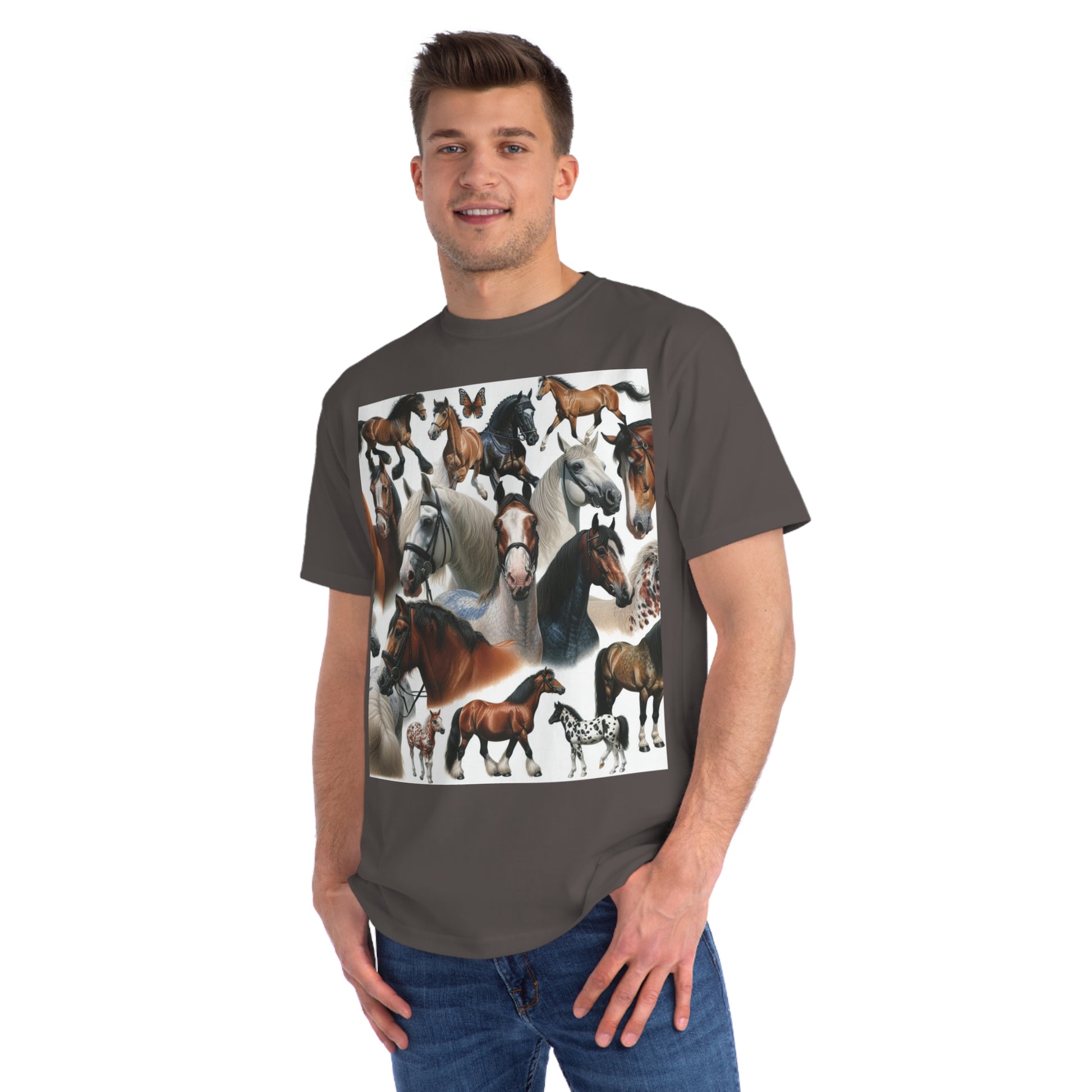 Organic Horse Lover T-Shirt | Gift for Equestrian Enthusiasts, Farm Apparel, Animal Art Tee, Nature Lover Gift, Casual Wear