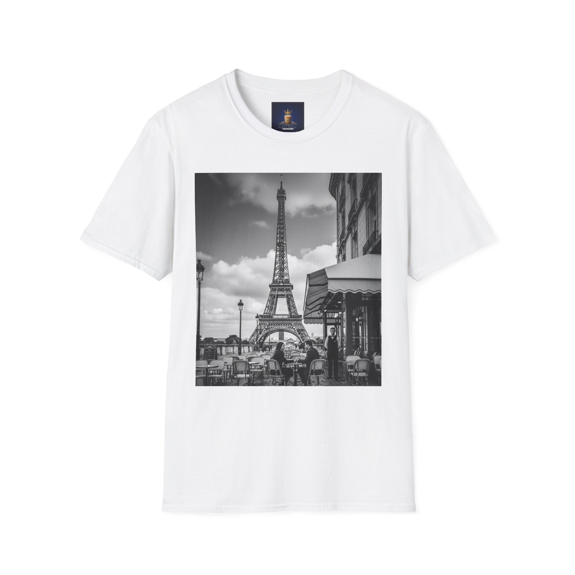 Eiffel Tower Unisex Softstyle T-Shirt, Fashion Tee for Travelers, Parisian Vibe, Great for Gifts, Casual Wear, Holiday Apparel