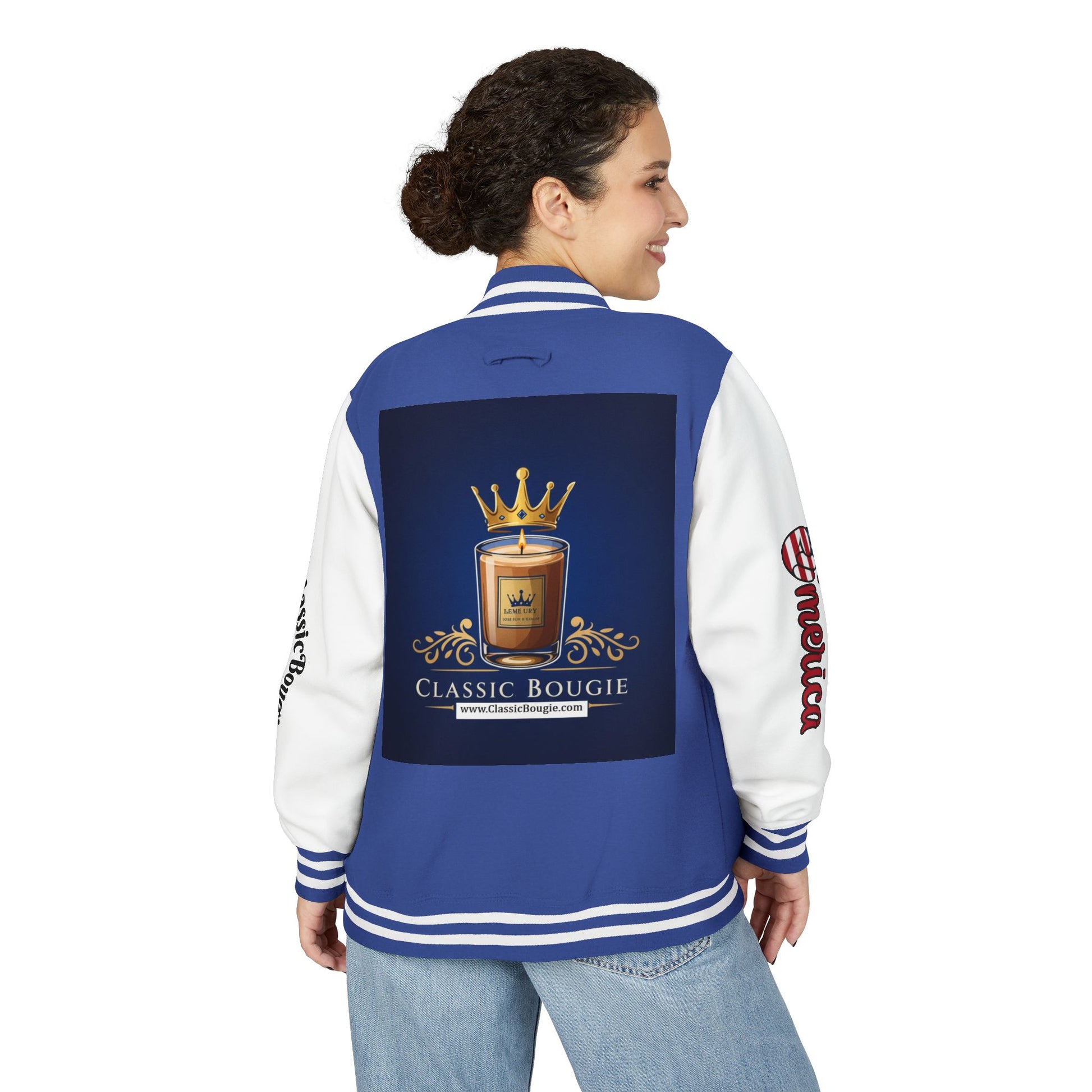 Classic Bougie Unisex Heavyweight Letterman Jacket - Vintage Style, Casual Wear, Trendy Outerwear, College Spirit, Gift for Him/Her