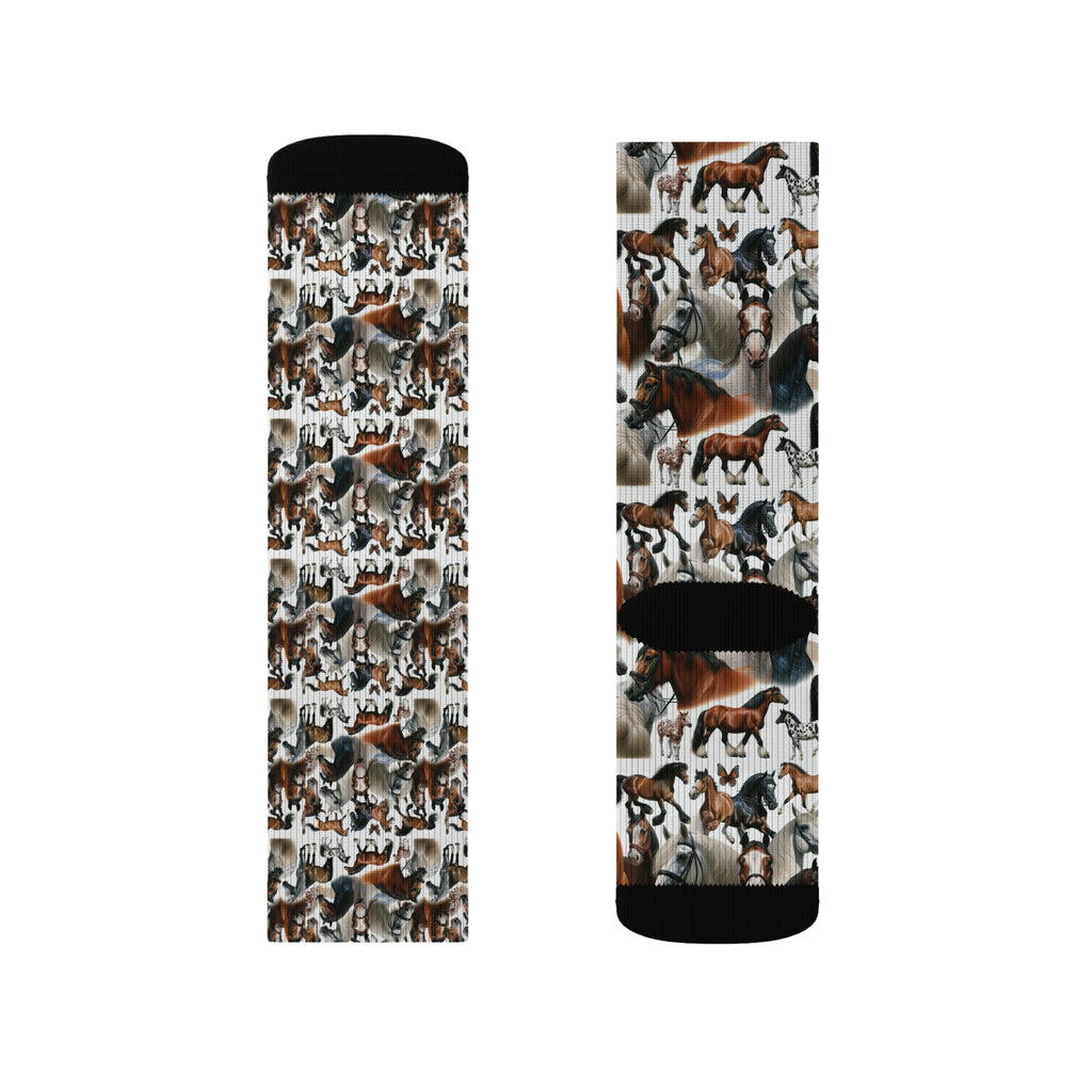 Stylish Horse-Themed Socks, Cozy Animal Socks, Gift for Dog Lovers, Fun Casual Socks, Unique Pet Lover Accessories, Special Occasion Socks