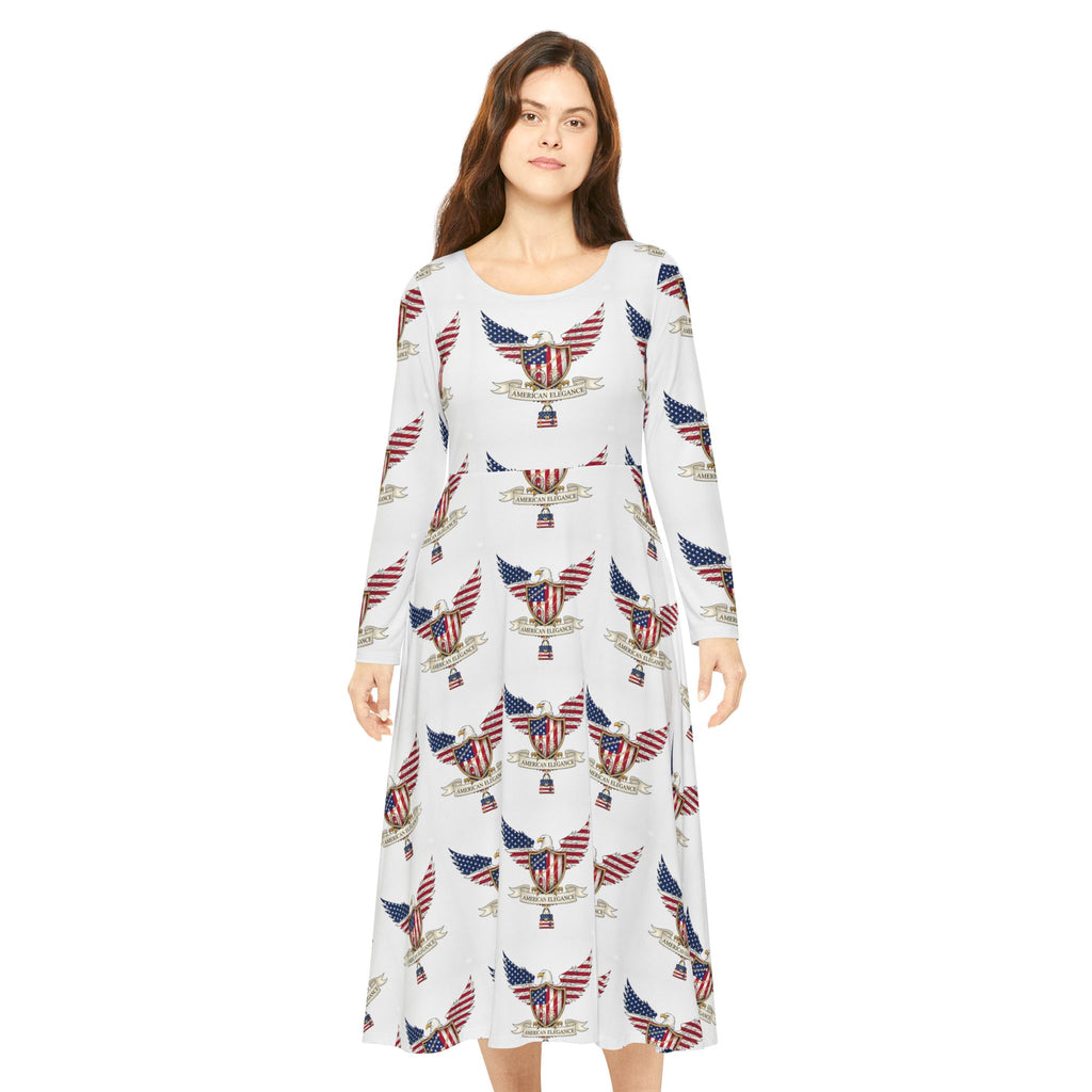 Patriotic Dance Dress - Women's Long Sleeve, Perfect for Celebrations, Events, and Holidays, Comfortable & Stylish, Great for Dancers, [...]