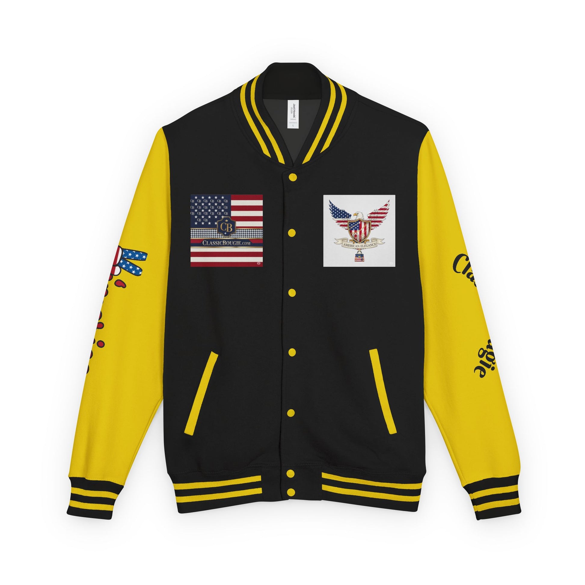 Classic Bougie Unisex Heavyweight Letterman Jacket - Vintage Style, Casual Wear, Trendy Outerwear, College Spirit, Gift for Him/Her