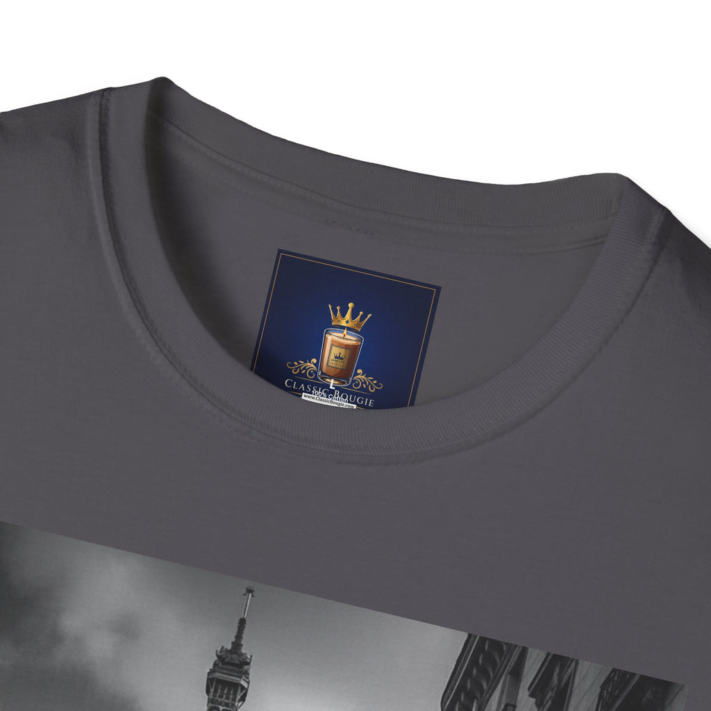 Eiffel Tower Unisex Softstyle T-Shirt, Fashion Tee for Travelers, Parisian Vibe, Great for Gifts, Casual Wear, Holiday Apparel