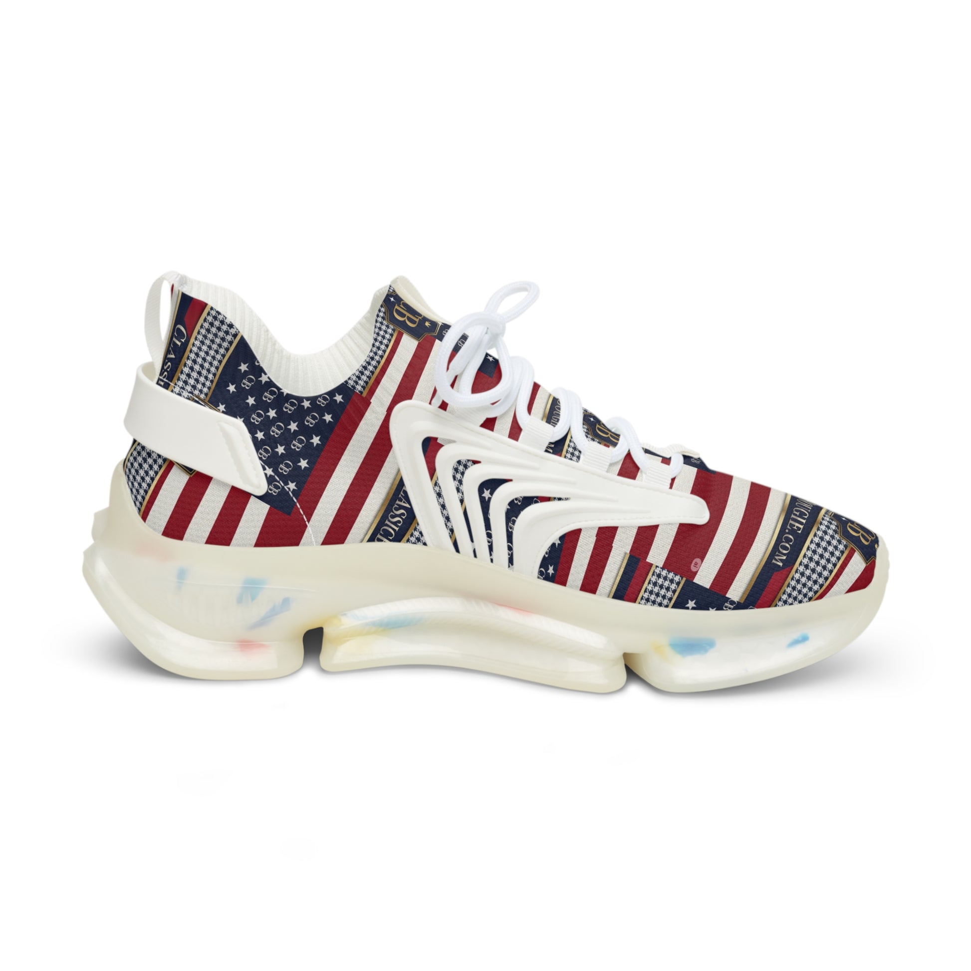 Patriotic Men's Mesh Sneakers | Casual Sport Shoes, Summer Footwear, Stylish Trainers, Comfortable Walkers, Unique Gift Idea
