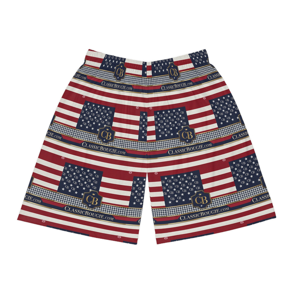 Patriotic Basketball Shorts, USA Flag Design, Sportswear, Summer Outfits, Independence Day Gear, Casual Comfort