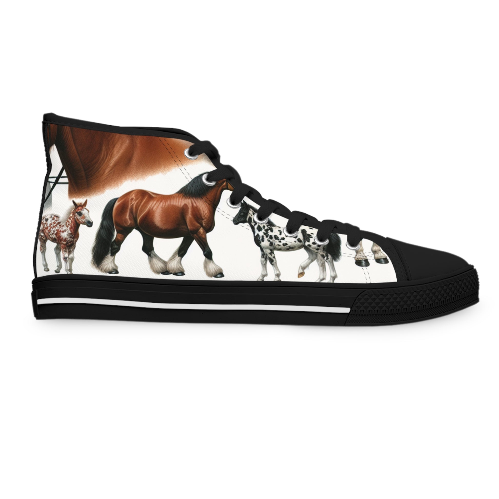 Equestrian High Top Sneakers for Horse Lovers, Unique Animal Art Shoes, Fashionable Footwear for Equestrians, Perfect Gift for Horse [...]