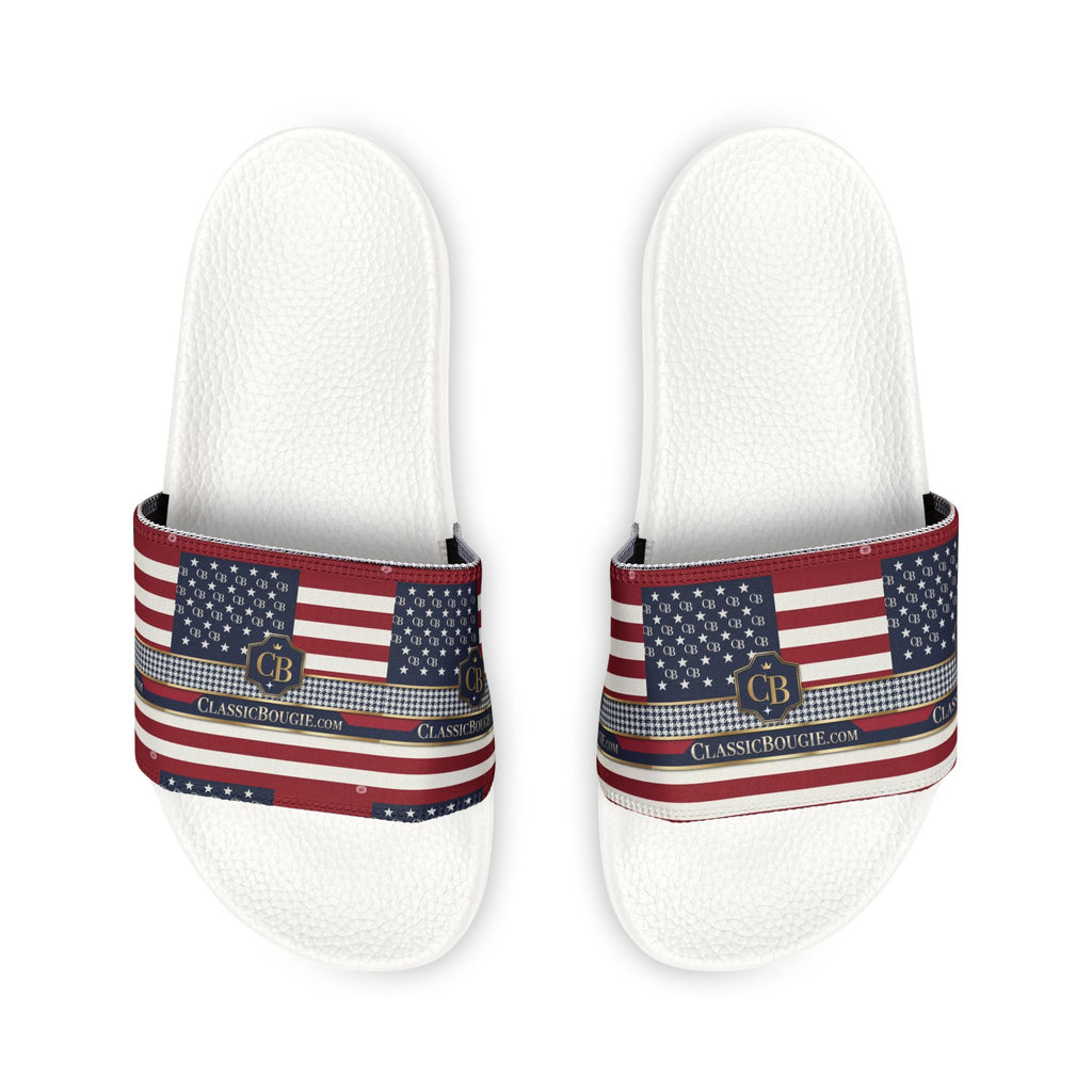 Patriotic Men's Sandals | Casual Footwear for Summer, Beach, BBQs, 4th of July Celebrations, Comfortable and Stylish