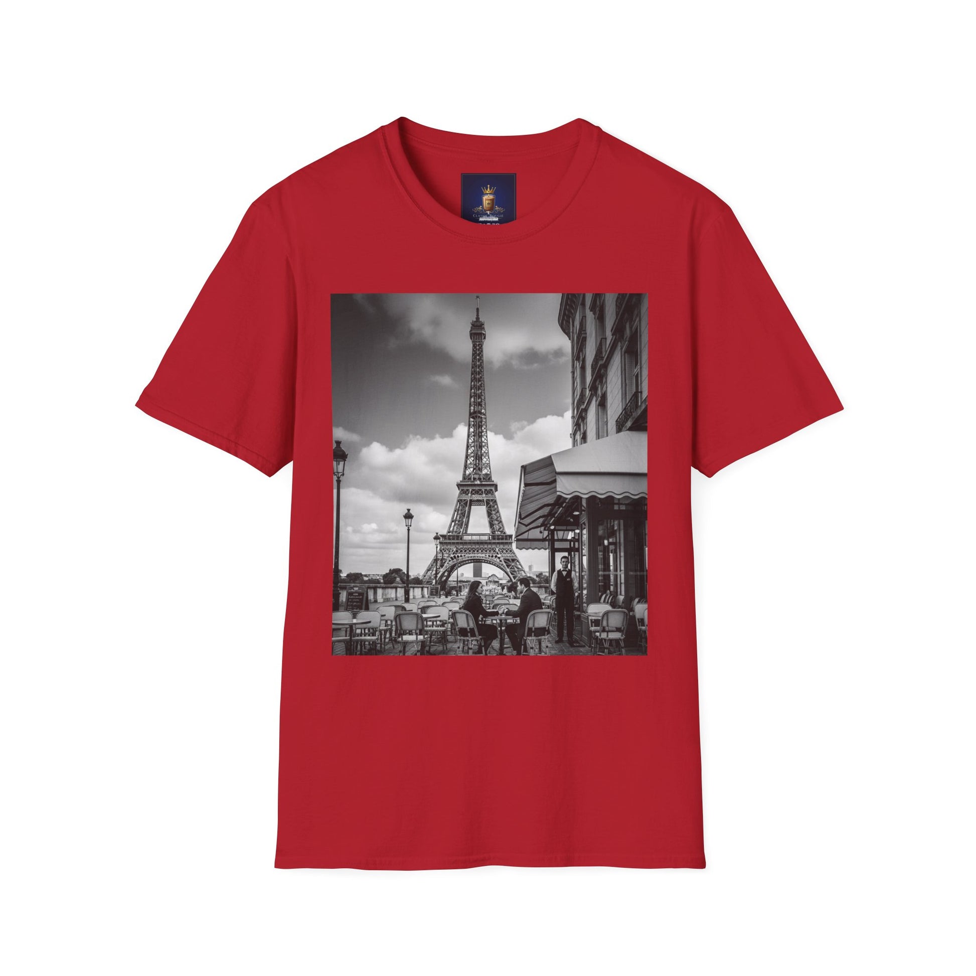 Eiffel Tower Unisex Softstyle T-Shirt, Fashion Tee for Travelers, Parisian Vibe, Great for Gifts, Casual Wear, Holiday Apparel