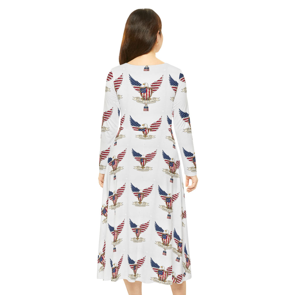 Patriotic Dance Dress - Women's Long Sleeve, Perfect for Celebrations, Events, and Holidays, Comfortable & Stylish, Great for Dancers, [...]