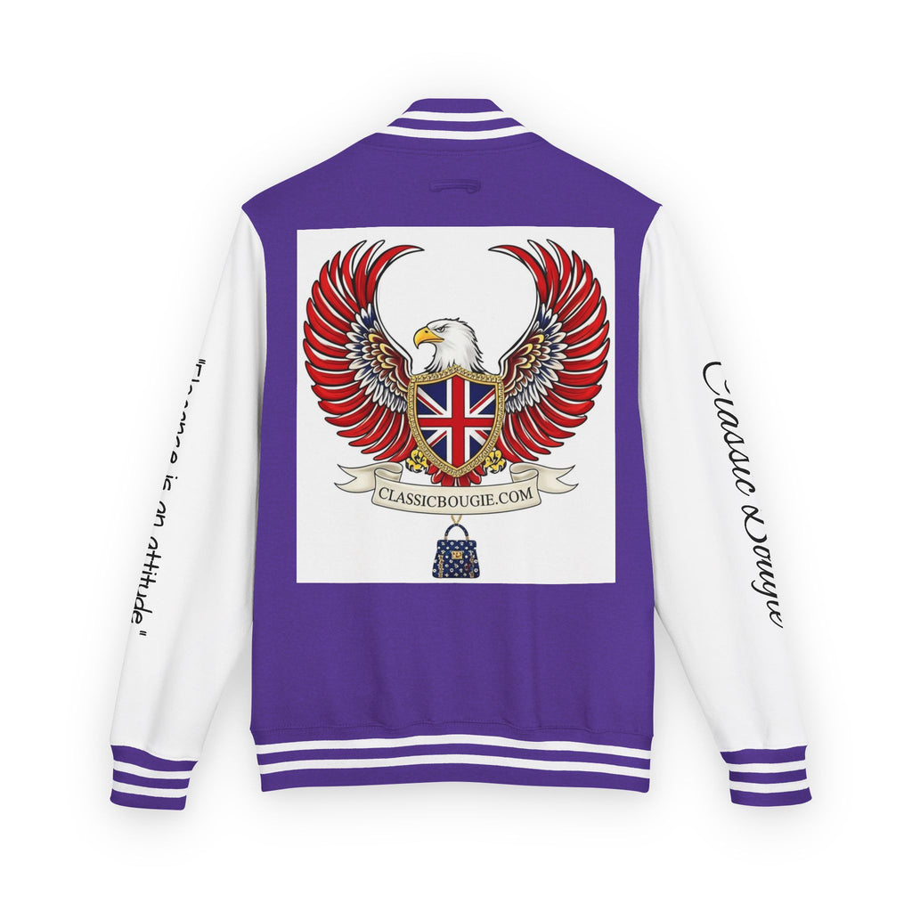 Classic British Eagle Letterman Jacket, Vintage Style, Unisex Outerwear, Statement Piece, Sports Wear, Casual Fashion