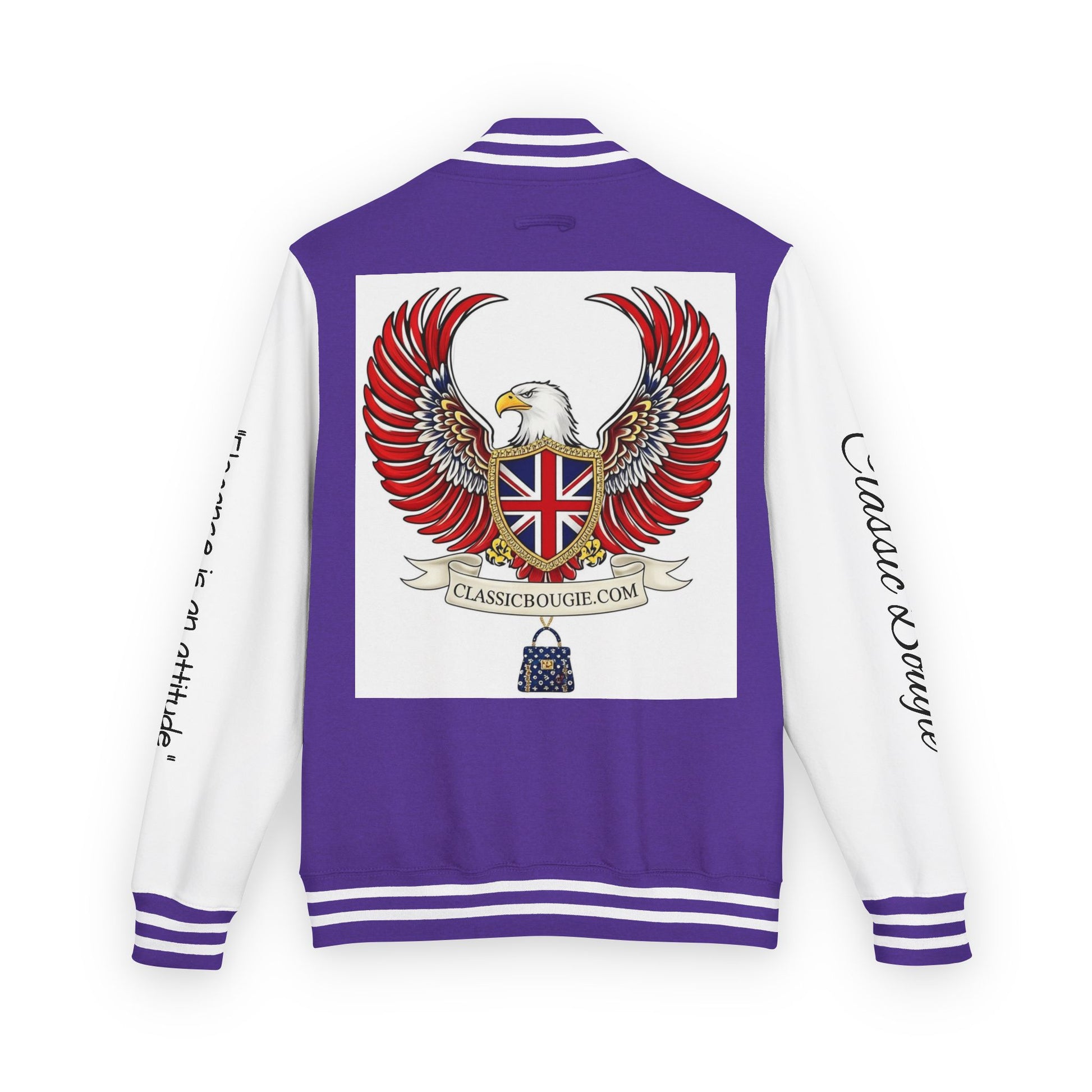 Classic British Eagle Letterman Jacket, Vintage Style, Unisex Outerwear, Statement Piece, Sports Wear, Casual Fashion
