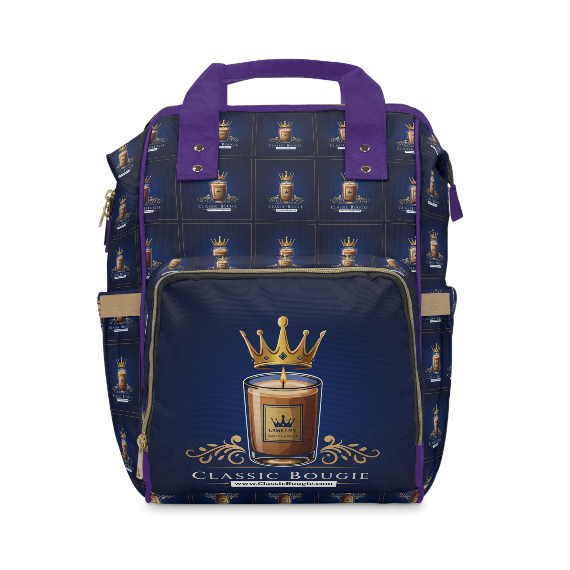Royal Crown Diaper Backpack - Stylish Baby Carrier, Trendy Mom Bag, Multi-Purpose & Practical, Perfect Baby Shower Gift, Designer Tote