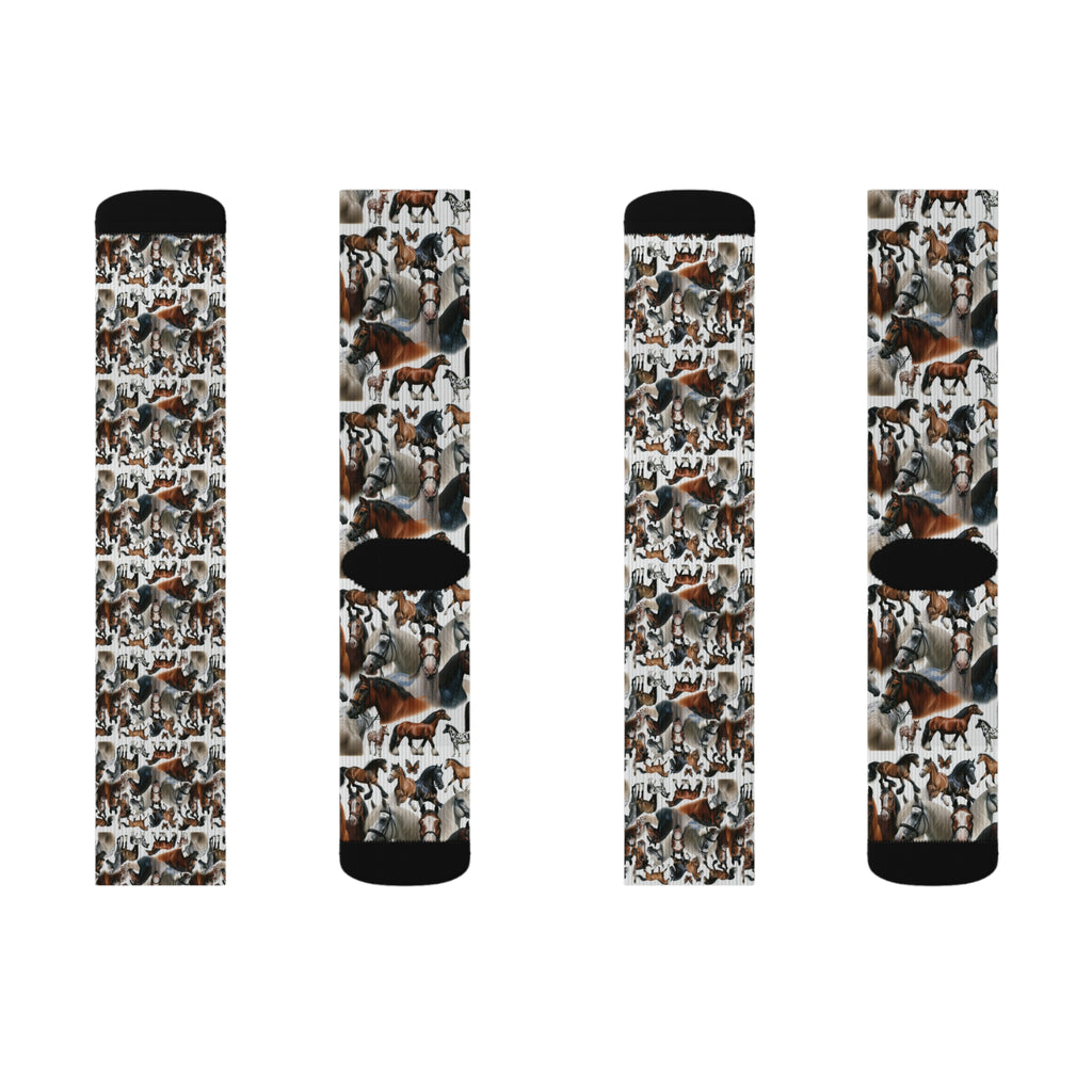 Stylish Horse-Themed Socks, Cozy Animal Socks, Gift for Dog Lovers, Fun Casual Socks, Unique Pet Lover Accessories, Special Occasion Socks