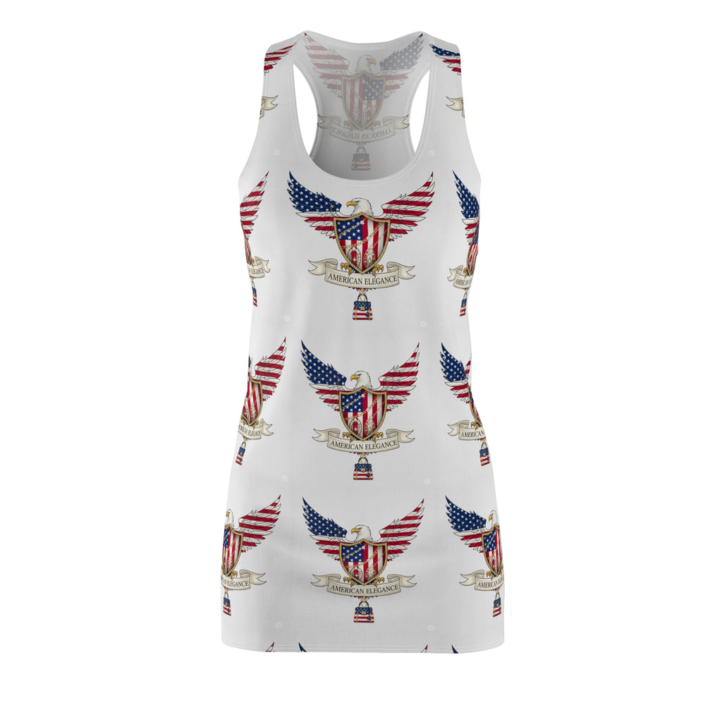 Patriotic Women's Racerback Dress, 4th of July Outfit, Summer Dress, USA Flag Apparel, Memorial Day Fashion, Independence Day Wear