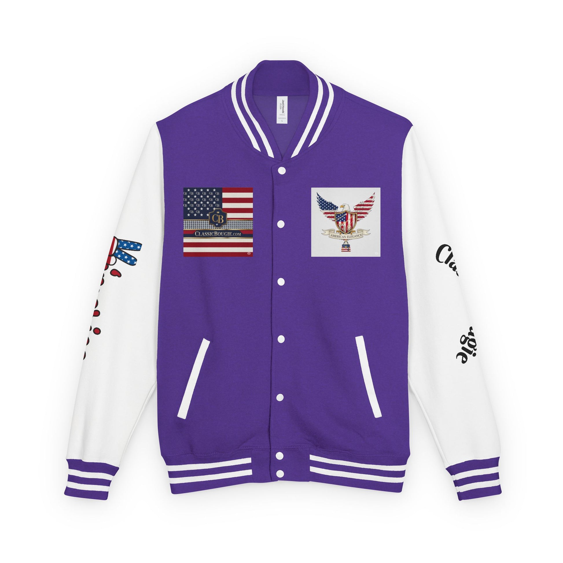 Classic Bougie Unisex Heavyweight Letterman Jacket - Vintage Style, Casual Wear, Trendy Outerwear, College Spirit, Gift for Him/Her