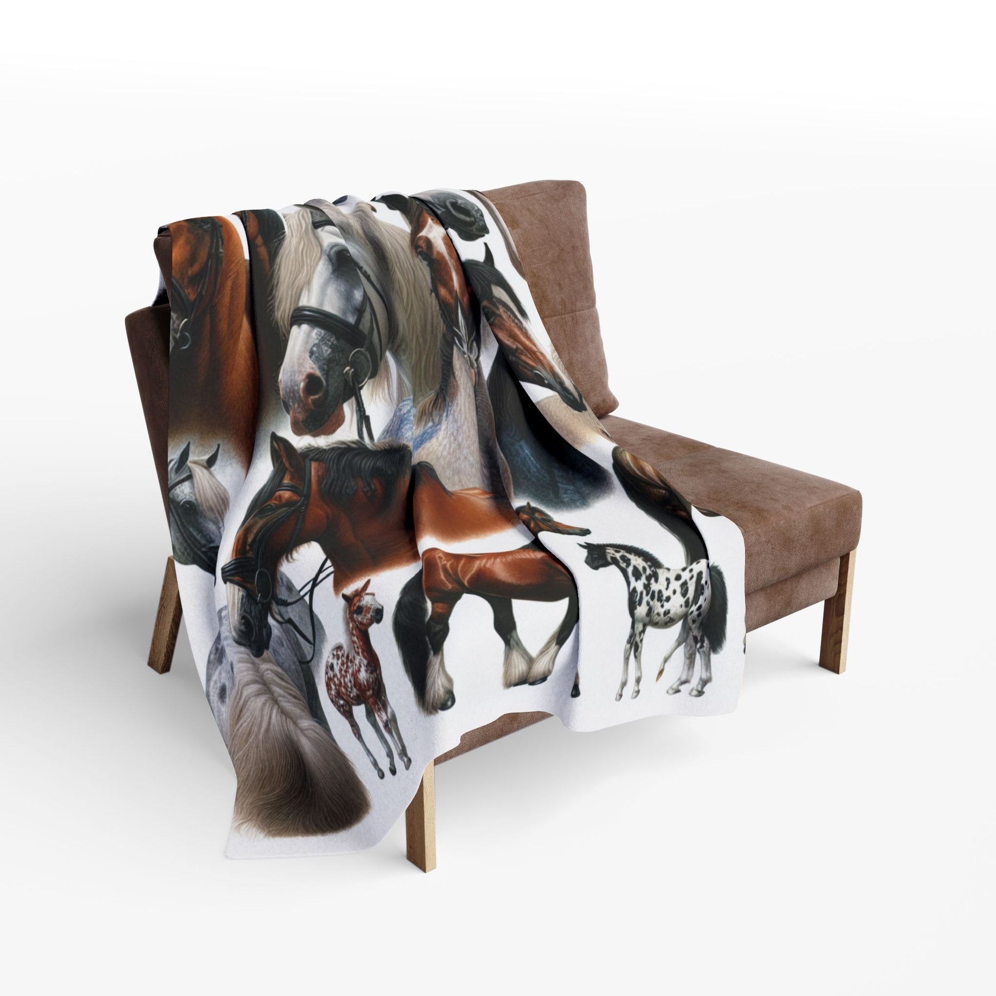 Cozy Horse Art Fleece Blanket | Equine Decor, Gift for Horse Lovers, Animal Lovers, Home Comfort, Kids Room