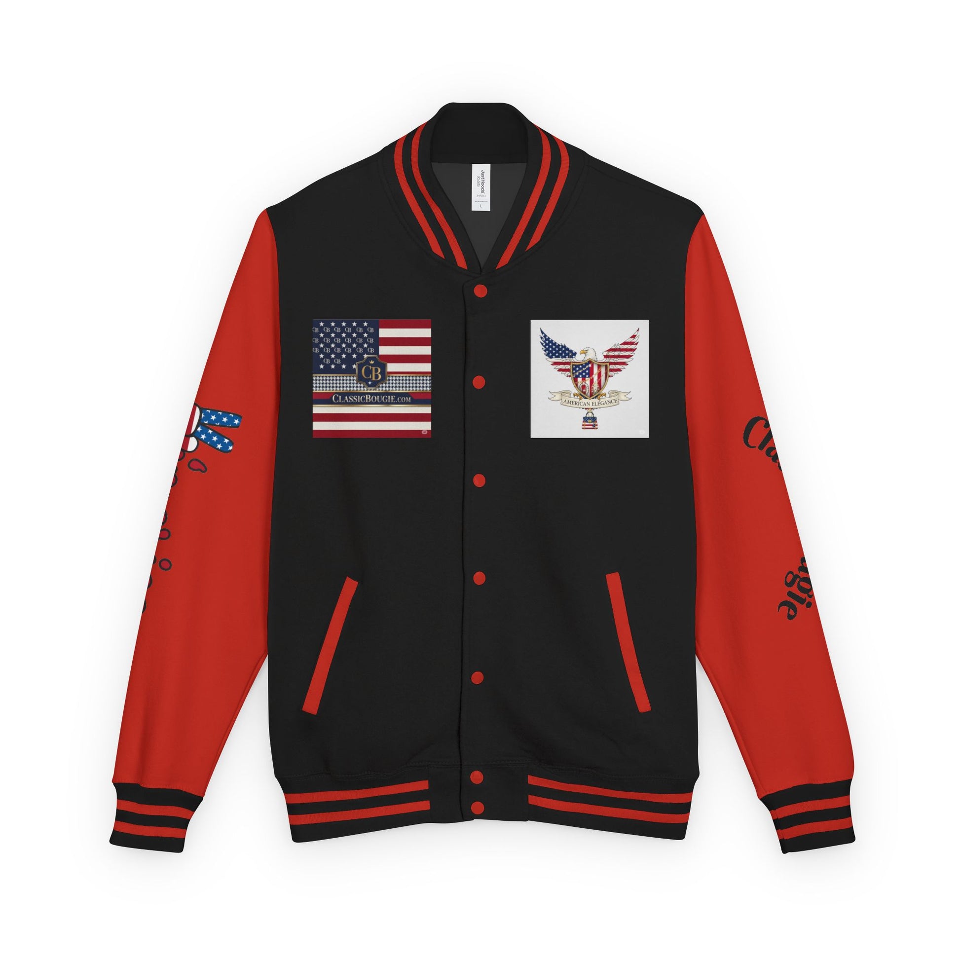 Classic Bougie Unisex Heavyweight Letterman Jacket - Vintage Style, Casual Wear, Trendy Outerwear, College Spirit, Gift for Him/Her