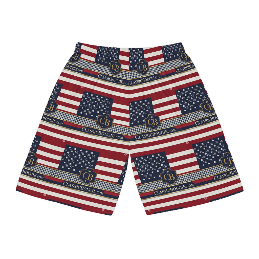 Patriotic Basketball Shorts, USA Flag Design, Sportswear, Summer Outfits, Independence Day Gear, Casual Comfort