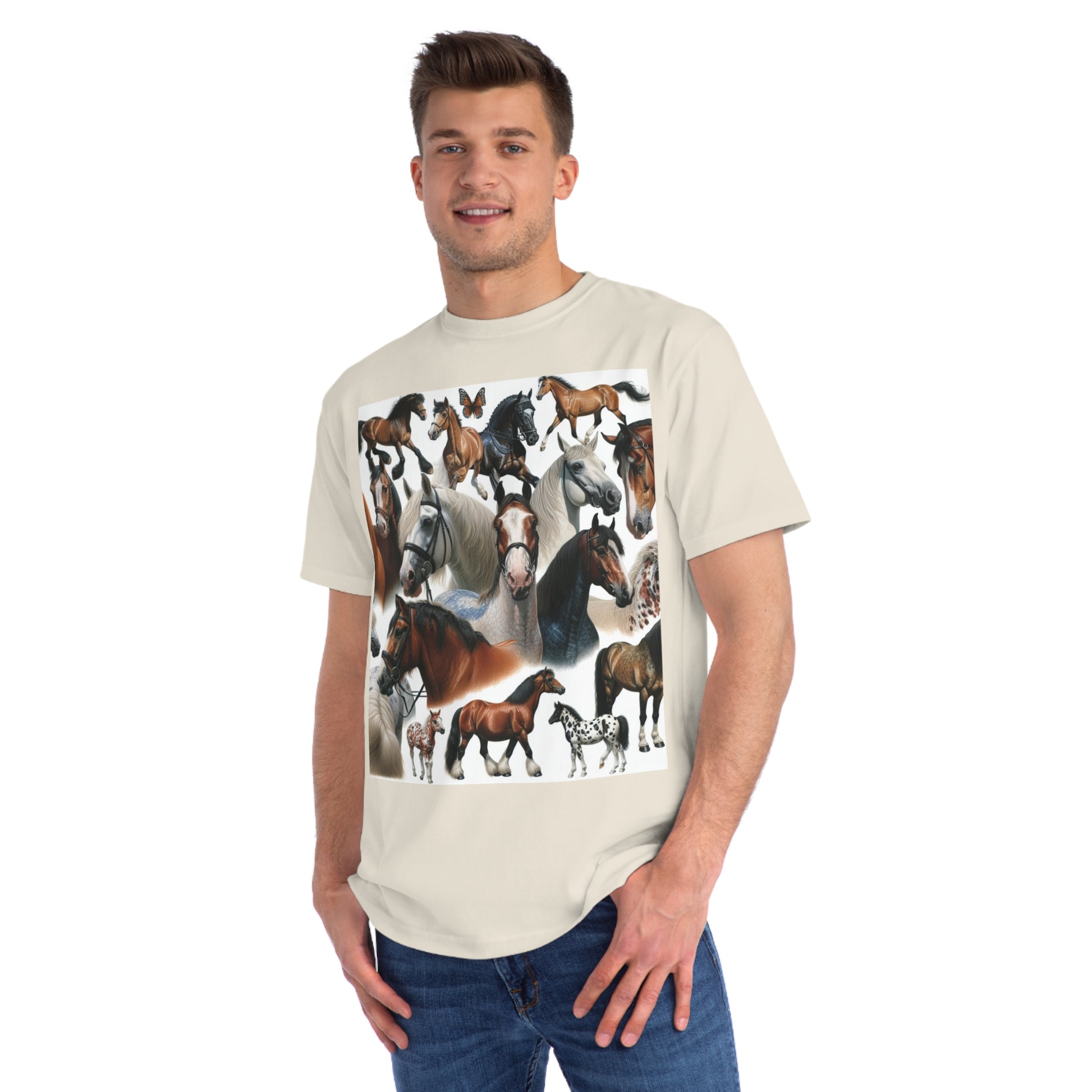Organic Horse Lover T-Shirt | Gift for Equestrian Enthusiasts, Farm Apparel, Animal Art Tee, Nature Lover Gift, Casual Wear
