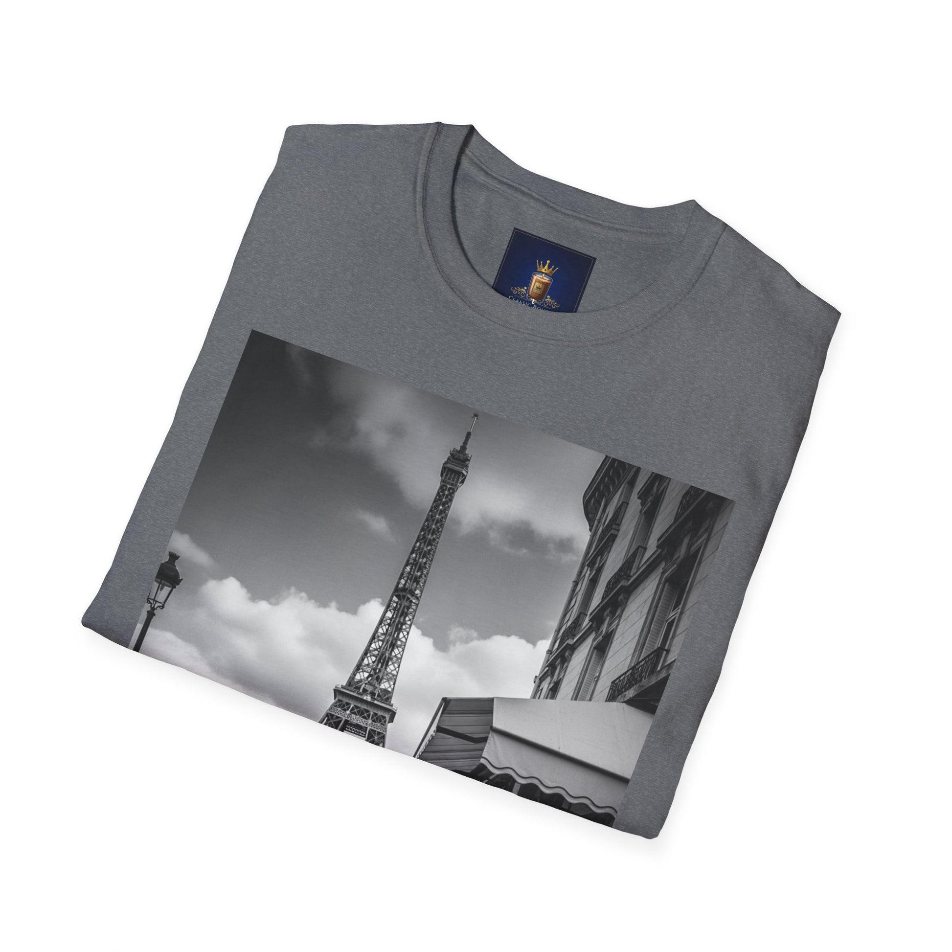 Eiffel Tower Unisex Softstyle T-Shirt, Fashion Tee for Travelers, Parisian Vibe, Great for Gifts, Casual Wear, Holiday Apparel