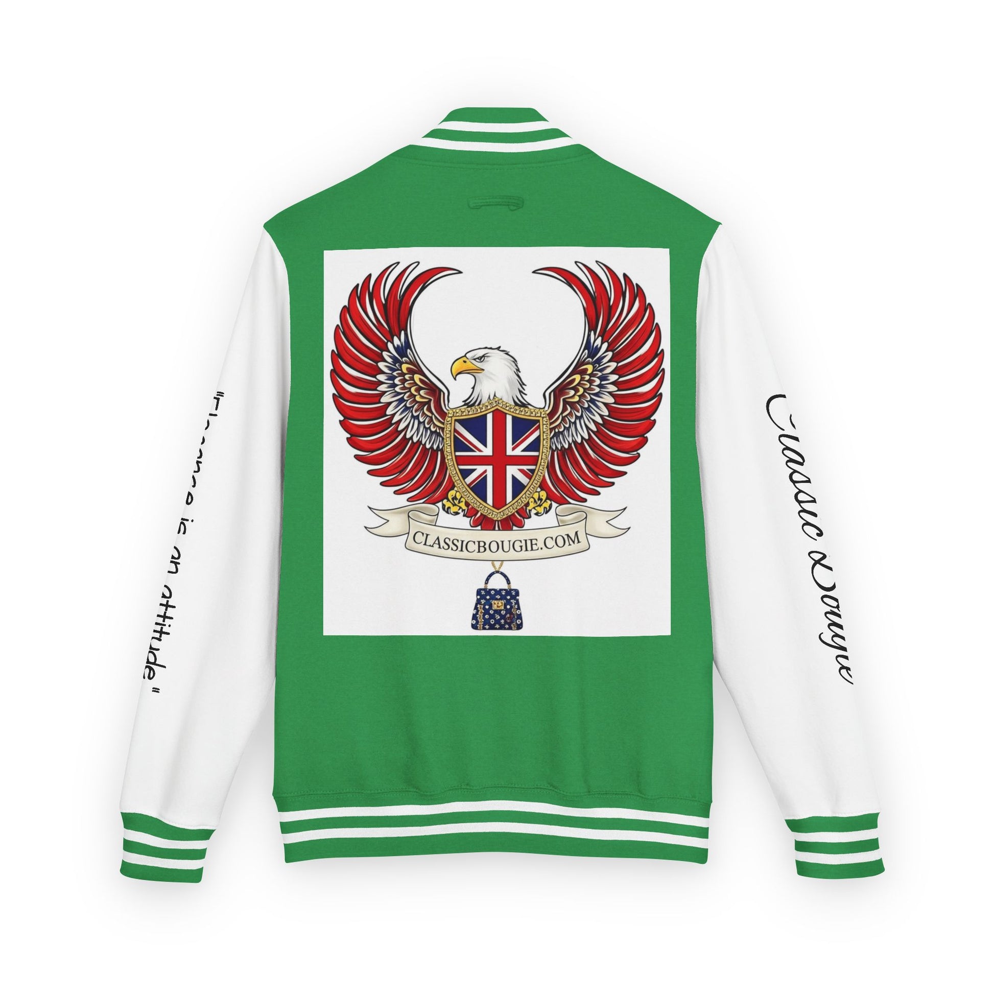 Classic British Eagle Letterman Jacket, Vintage Style, Unisex Outerwear, Statement Piece, Sports Wear, Casual Fashion