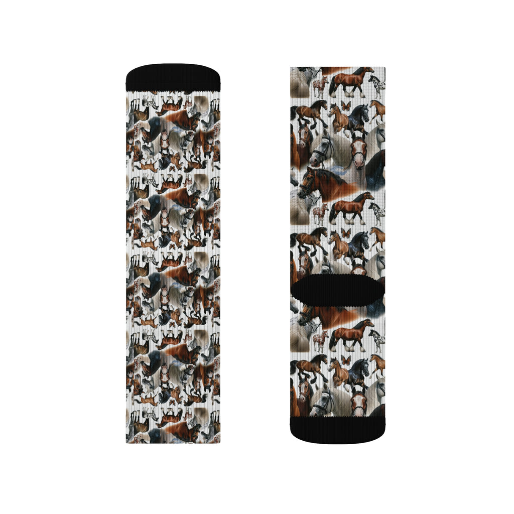 Stylish Horse-Themed Socks, Cozy Animal Socks, Gift for Dog Lovers, Fun Casual Socks, Unique Pet Lover Accessories, Special Occasion Socks