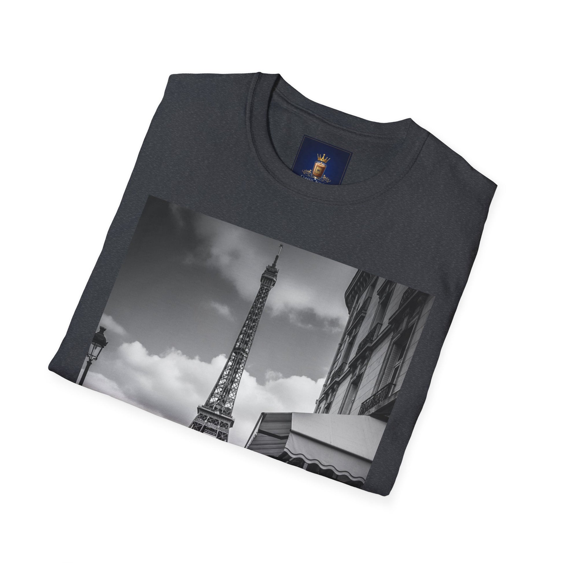 Eiffel Tower Unisex Softstyle T-Shirt, Fashion Tee for Travelers, Parisian Vibe, Great for Gifts, Casual Wear, Holiday Apparel