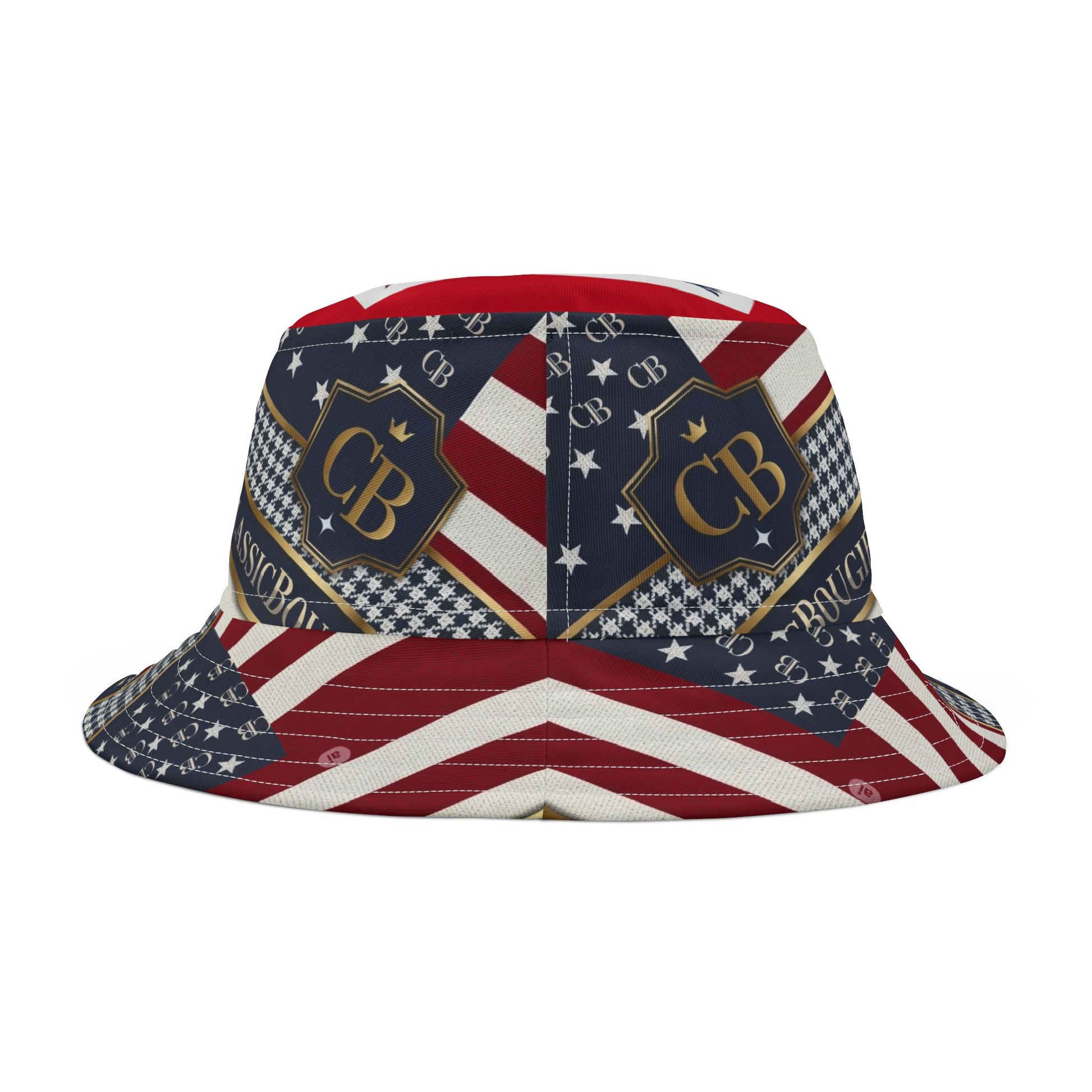 Patriotic Bucket Hat, Summer Accessory, Festival Hat, Holiday Gift, Stylish Sun Protection