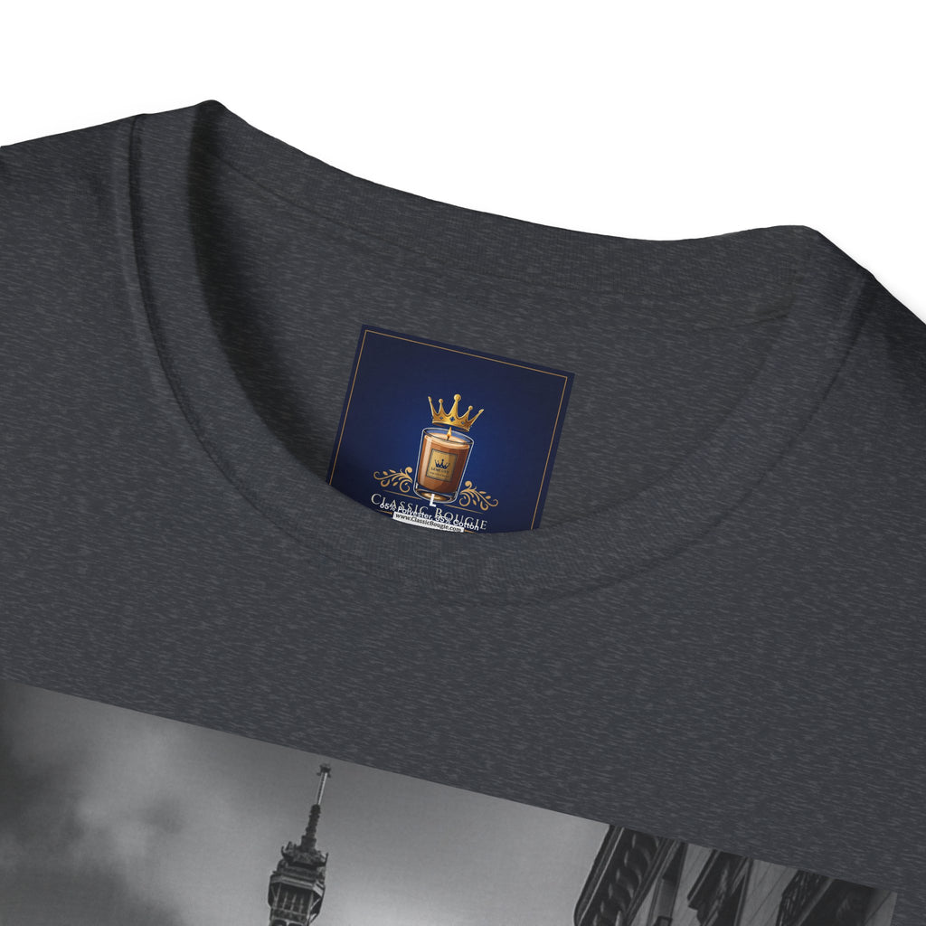 Eiffel Tower Unisex Softstyle T-Shirt, Fashion Tee for Travelers, Parisian Vibe, Great for Gifts, Casual Wear, Holiday Apparel