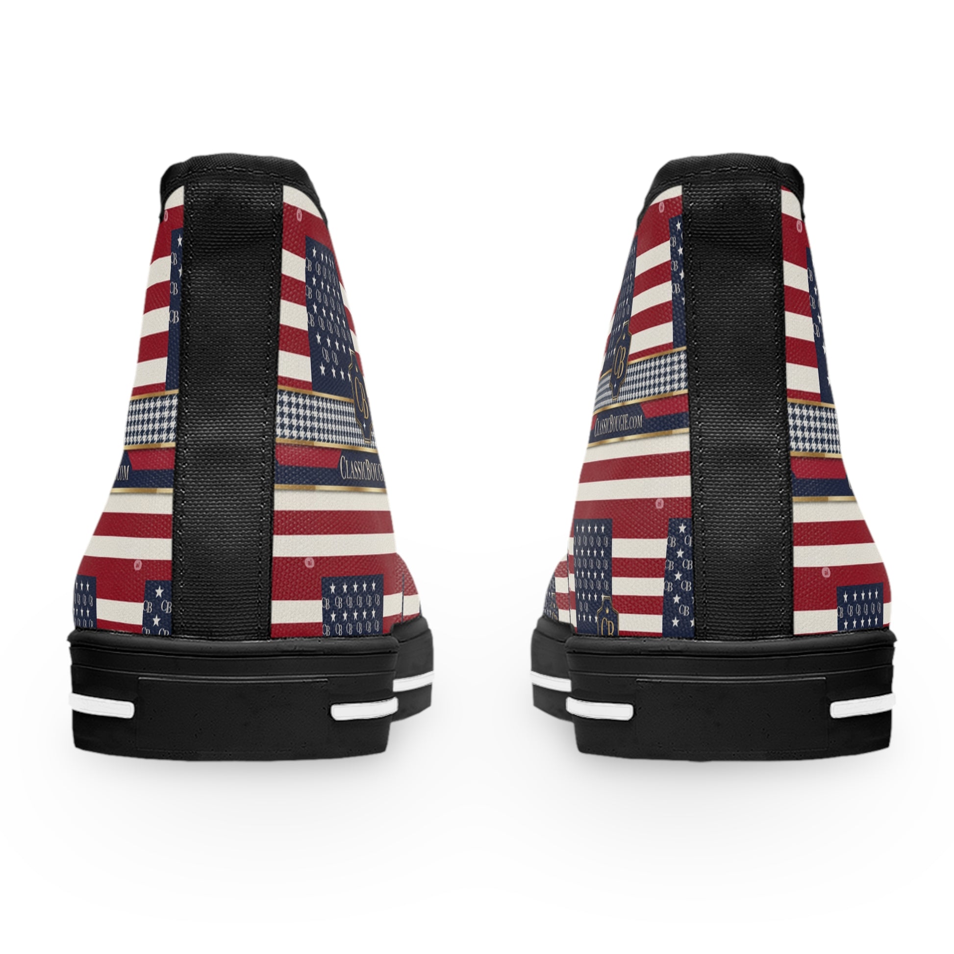 Patriotic High Top Sneakers, Trendy Women's Shoes for Celebrations, Independence Day Footwear, Stylish Sneakers for Everyday Wear, [...]