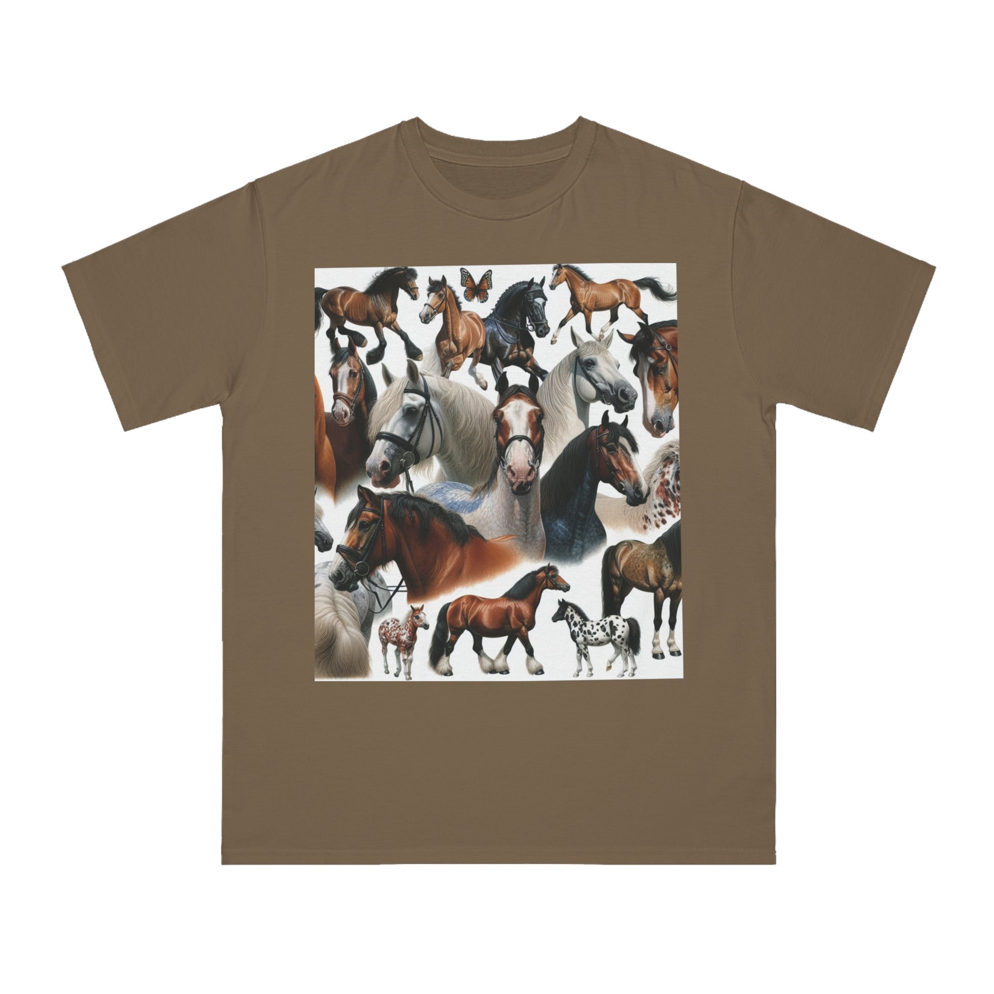 Organic Horse Lover T-Shirt | Gift for Equestrian Enthusiasts, Farm Apparel, Animal Art Tee, Nature Lover Gift, Casual Wear