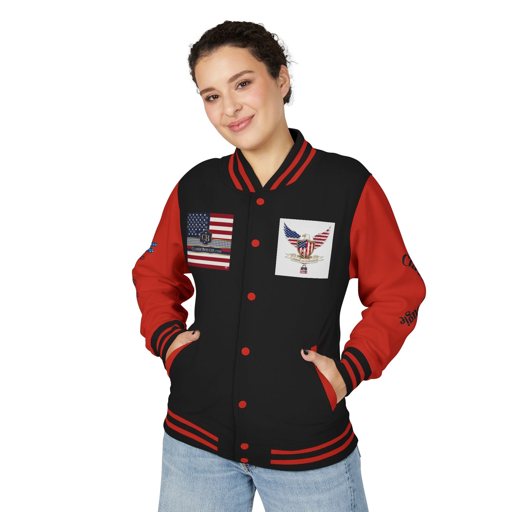 Classic Bougie Unisex Heavyweight Letterman Jacket - Vintage Style, Casual Wear, Trendy Outerwear, College Spirit, Gift for Him/Her