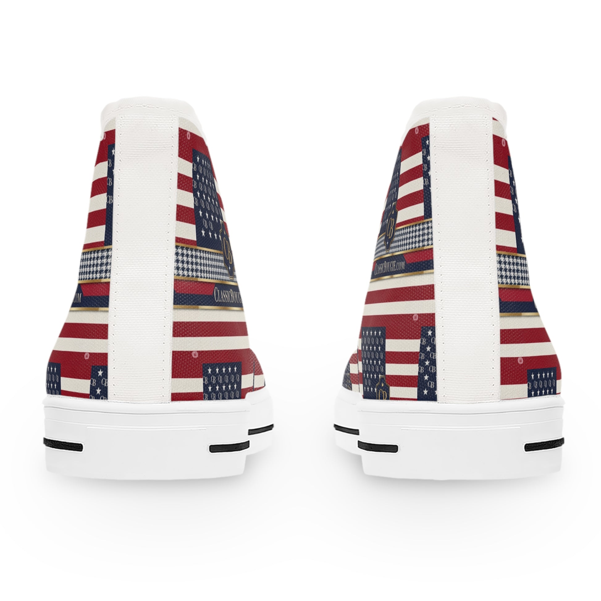 Patriotic High Top Sneakers, Trendy Women's Shoes for Celebrations, Independence Day Footwear, Stylish Sneakers for Everyday Wear, [...]