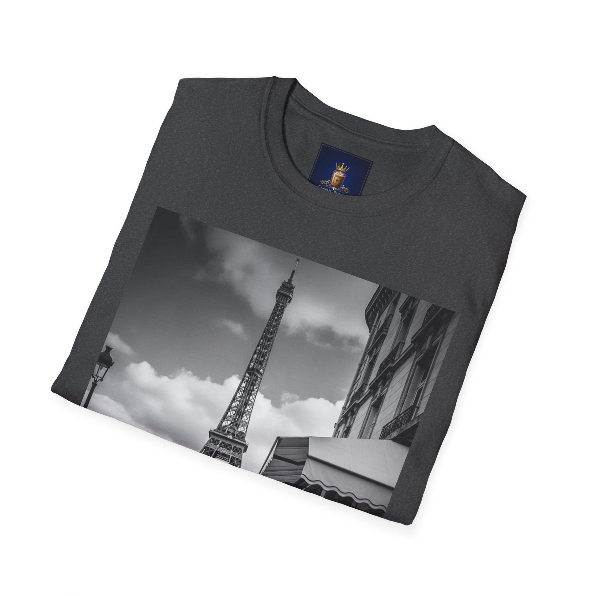Eiffel Tower Unisex Softstyle T-Shirt, Fashion Tee for Travelers, Parisian Vibe, Great for Gifts, Casual Wear, Holiday Apparel