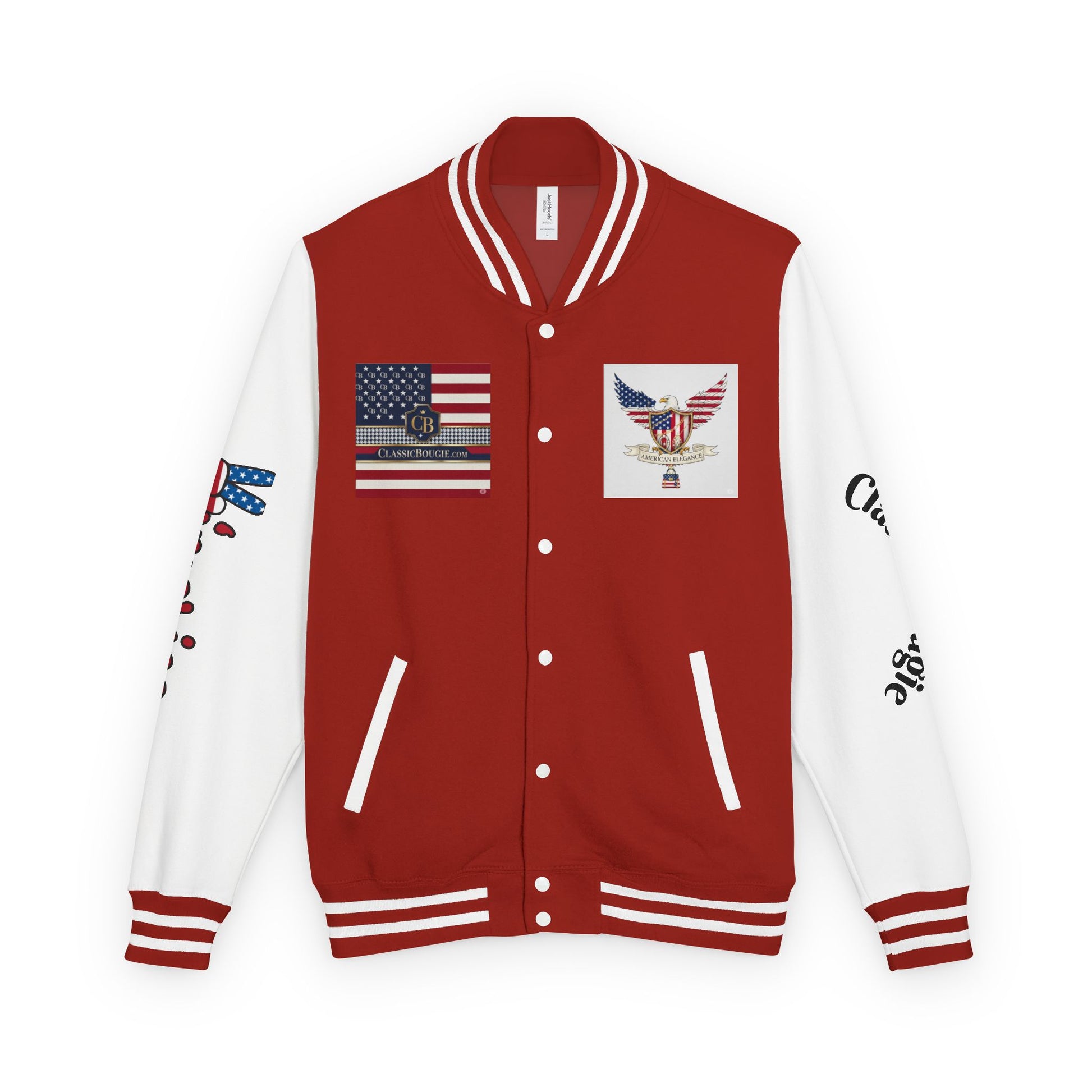 Classic Bougie Unisex Heavyweight Letterman Jacket - Vintage Style, Casual Wear, Trendy Outerwear, College Spirit, Gift for Him/Her