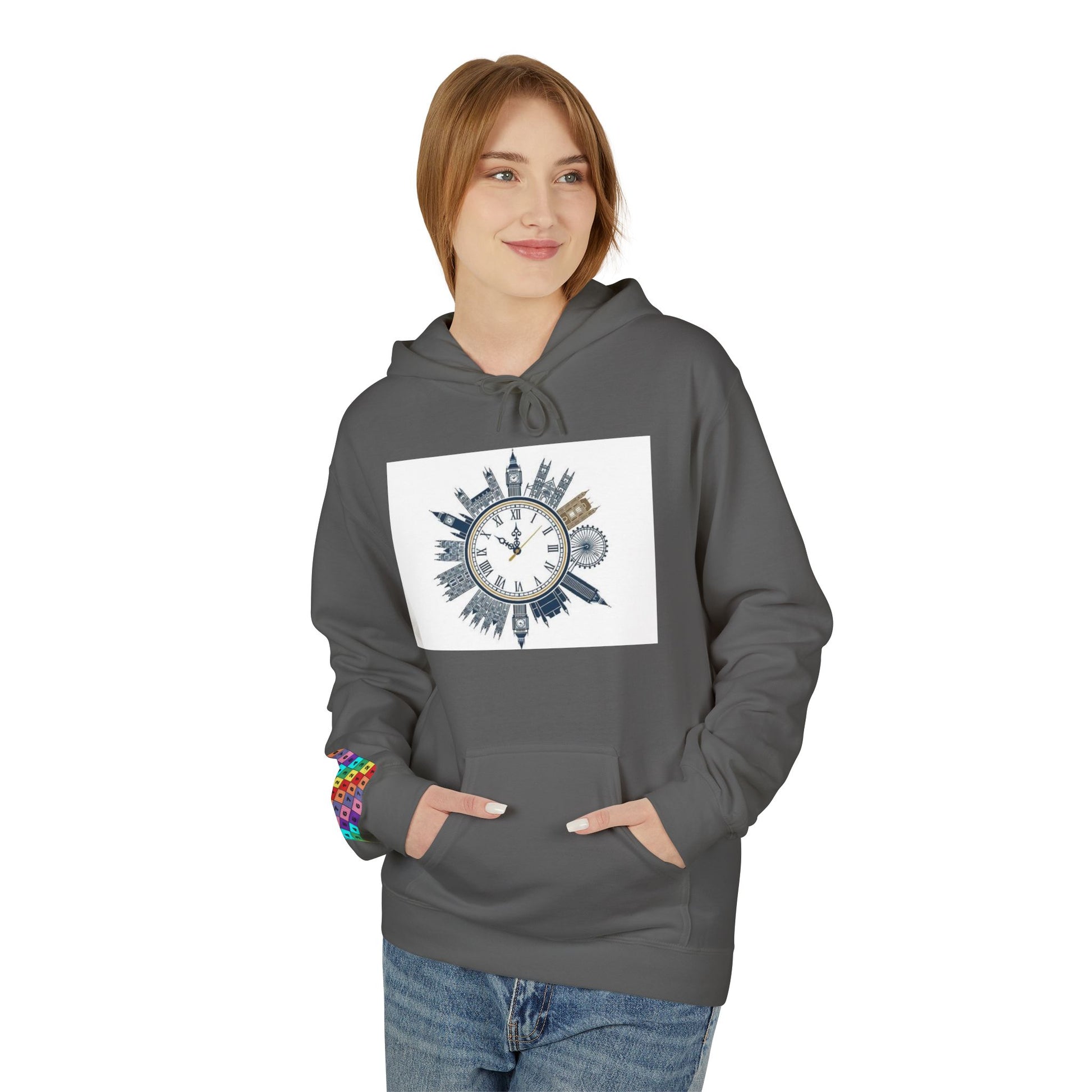 Urban Vibes Fleece Hoodie - Cozy Streetwear, Gift for Him/Her, Casual Layer, Unique Design, Perfect for Fall/Winter, Heritage Style