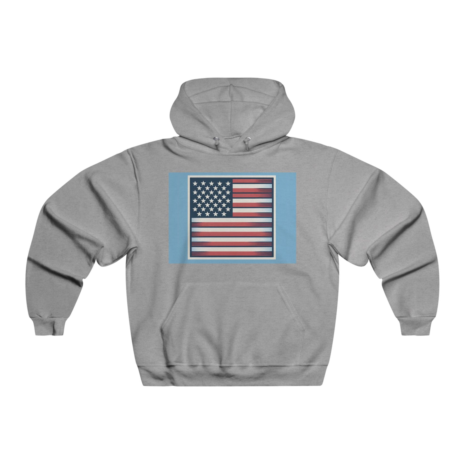 Men's Hoodie with American Flag & Classic Bougie Design, Cozy Sweatshirt, Gift for Him, Casual Wear, Stylish Hooded Sweater