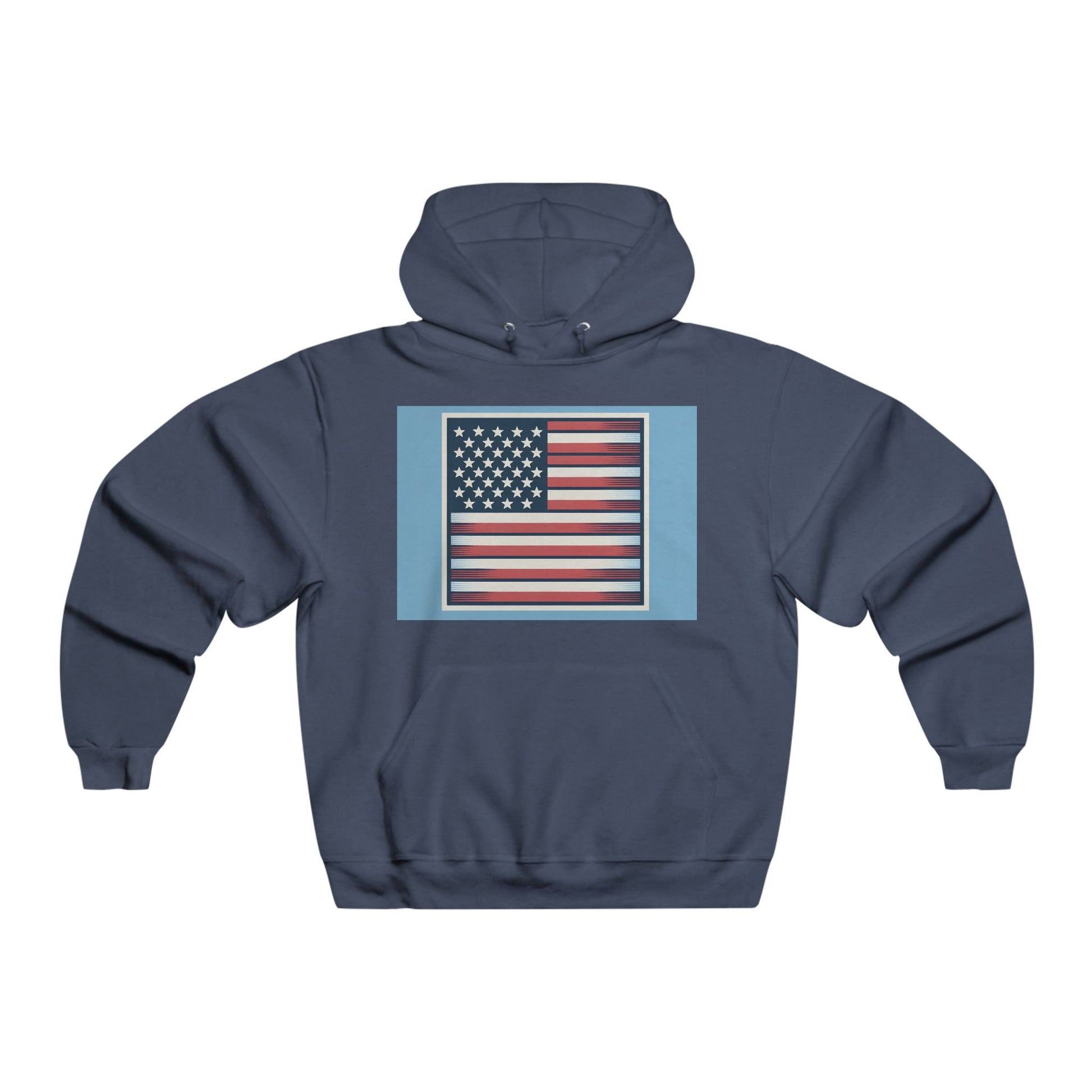 Men's Hoodie with American Flag & Classic Bougie Design, Cozy Sweatshirt, Gift for Him, Casual Wear, Stylish Hooded Sweater