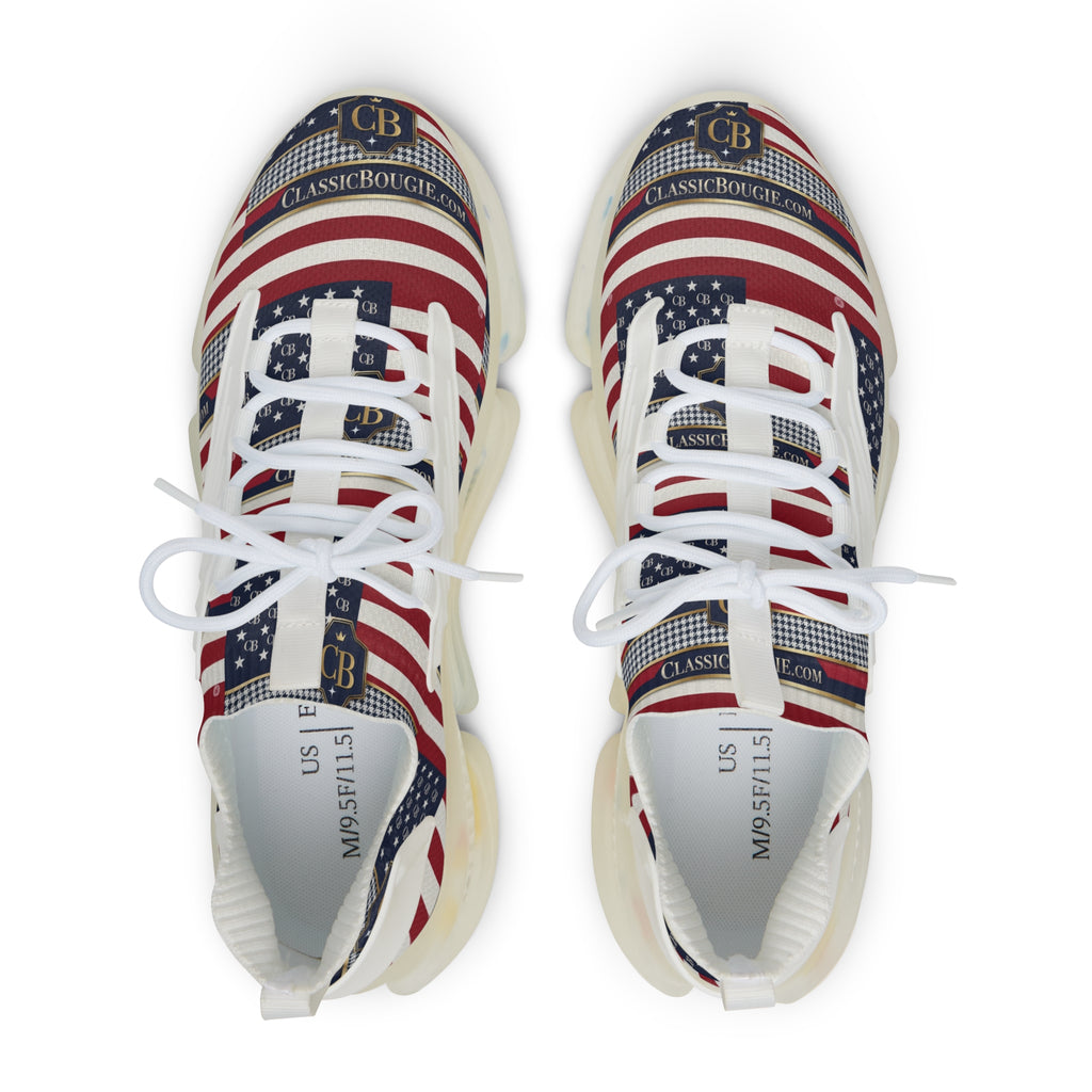 Patriotic Men's Mesh Sneakers | Casual Sport Shoes, Summer Footwear, Stylish Trainers, Comfortable Walkers, Unique Gift Idea