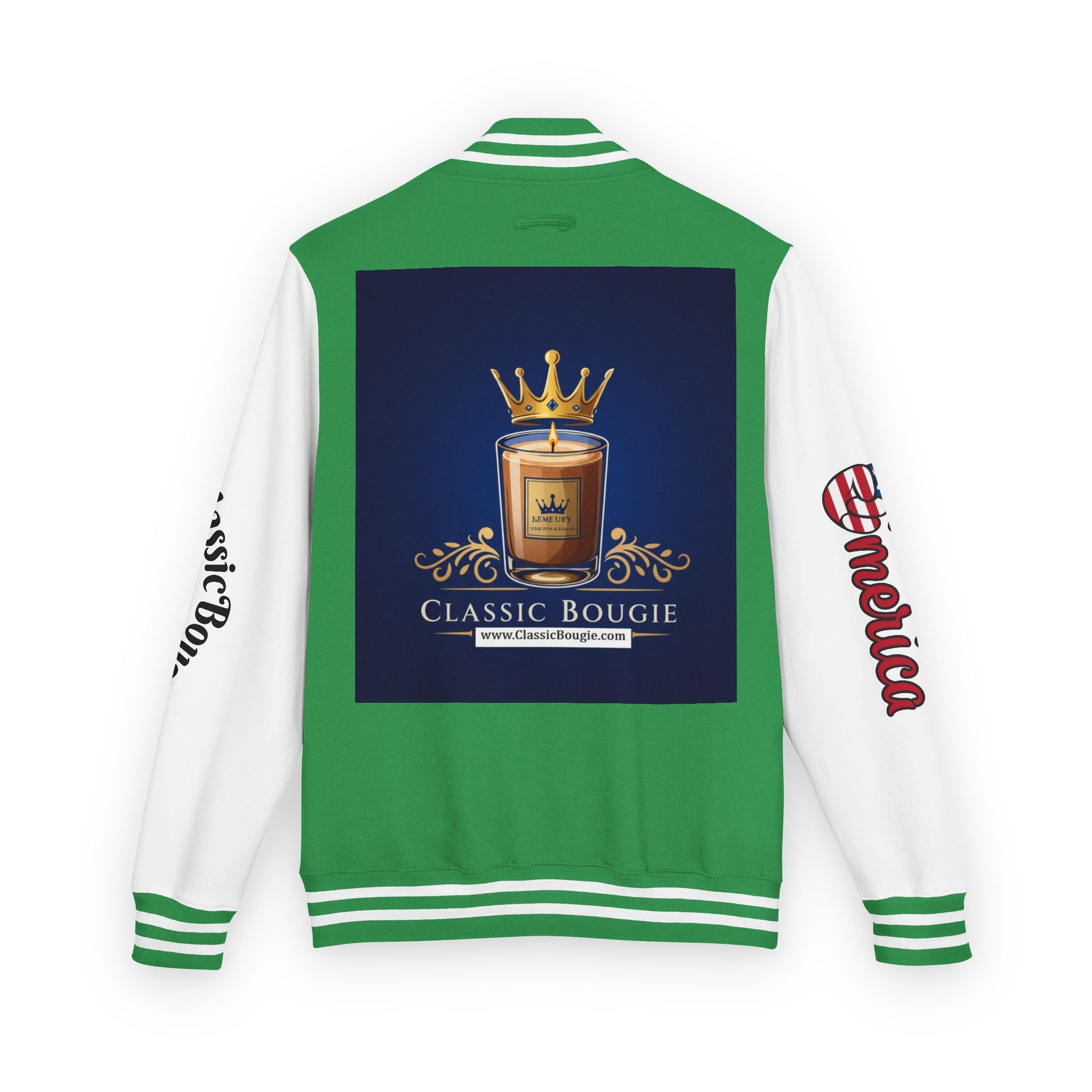 Classic Bougie Unisex Heavyweight Letterman Jacket - Vintage Style, Casual Wear, Trendy Outerwear, College Spirit, Gift for Him/Her