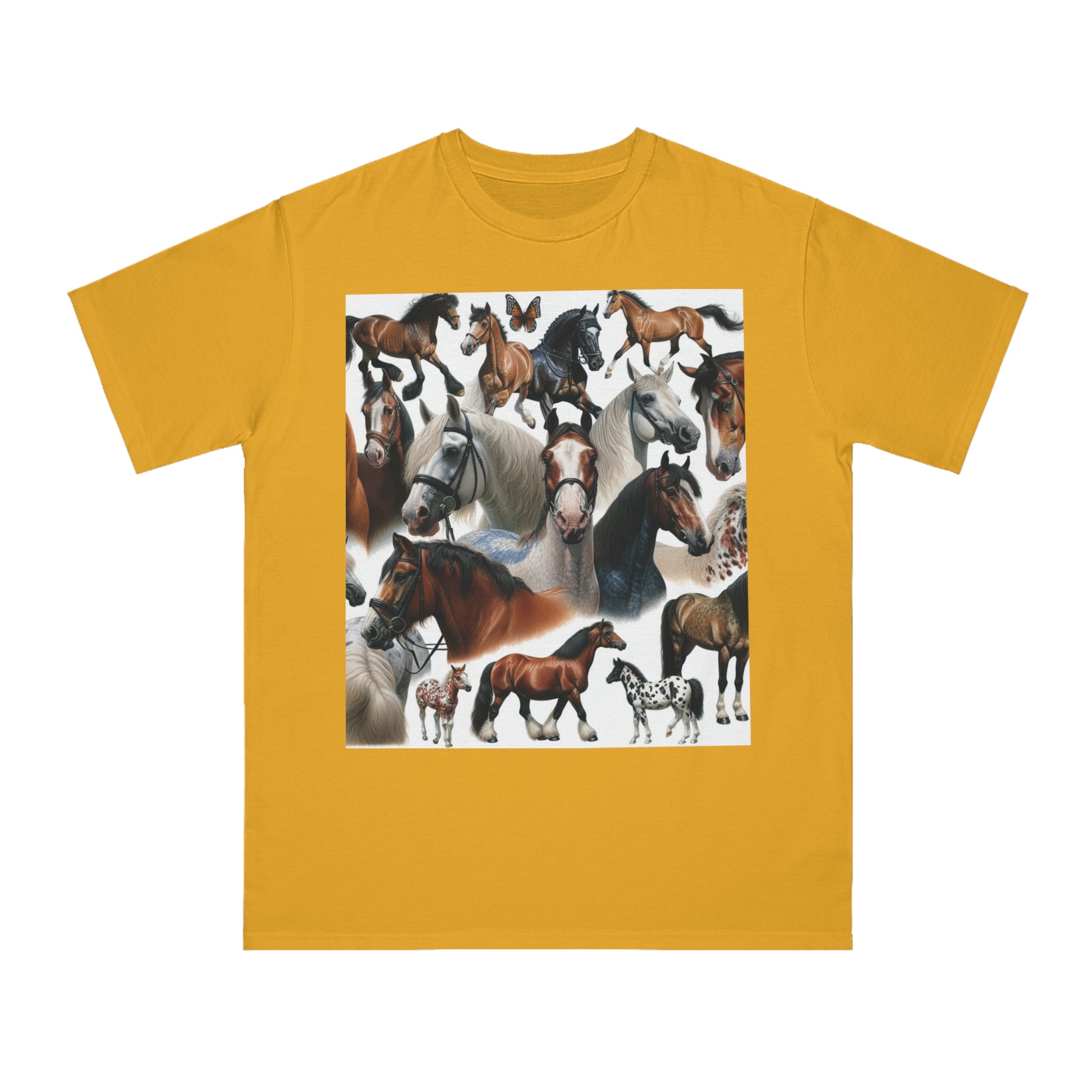 Organic Horse Lover T-Shirt | Gift for Equestrian Enthusiasts, Farm Apparel, Animal Art Tee, Nature Lover Gift, Casual Wear