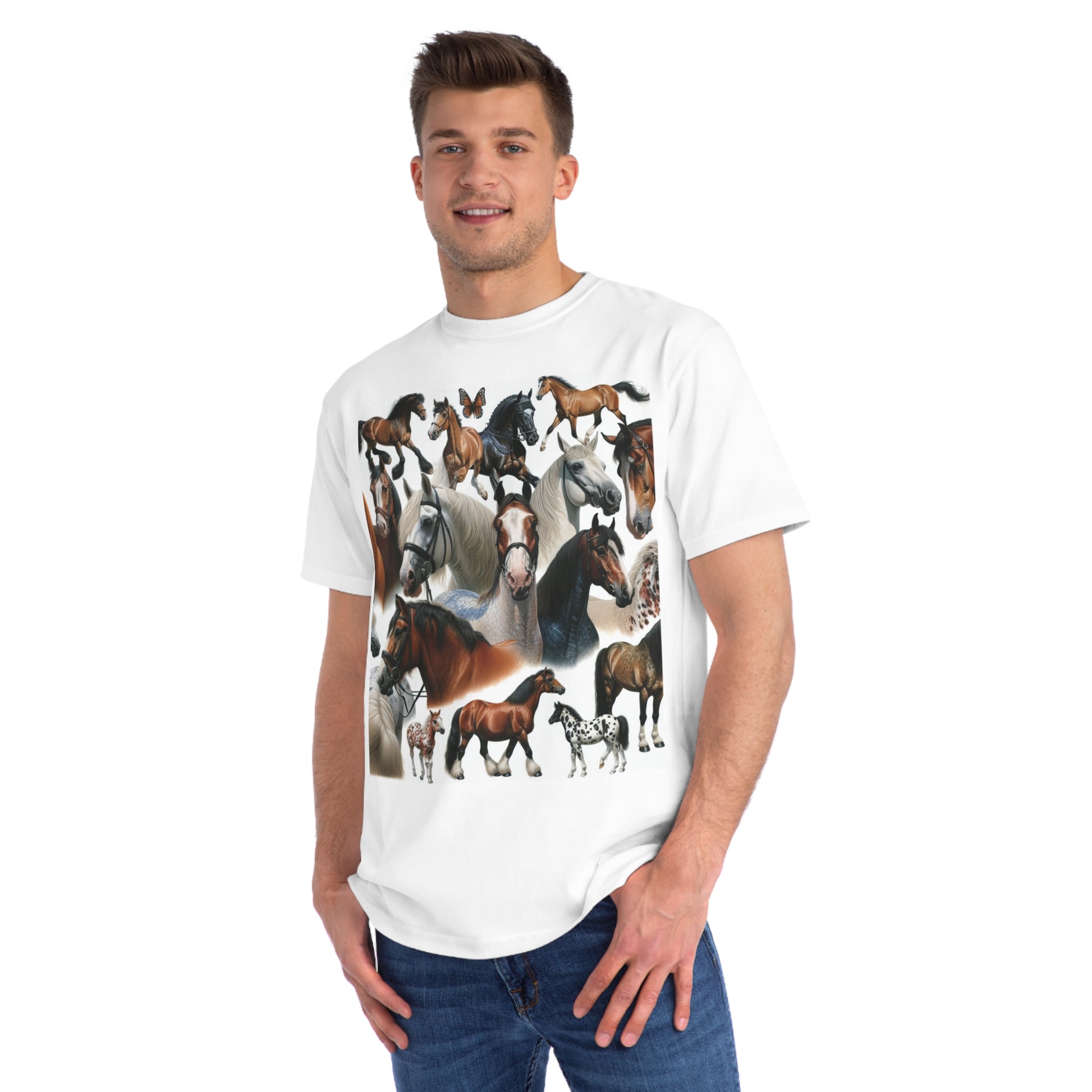 Organic Horse Lover T-Shirt | Gift for Equestrian Enthusiasts, Farm Apparel, Animal Art Tee, Nature Lover Gift, Casual Wear