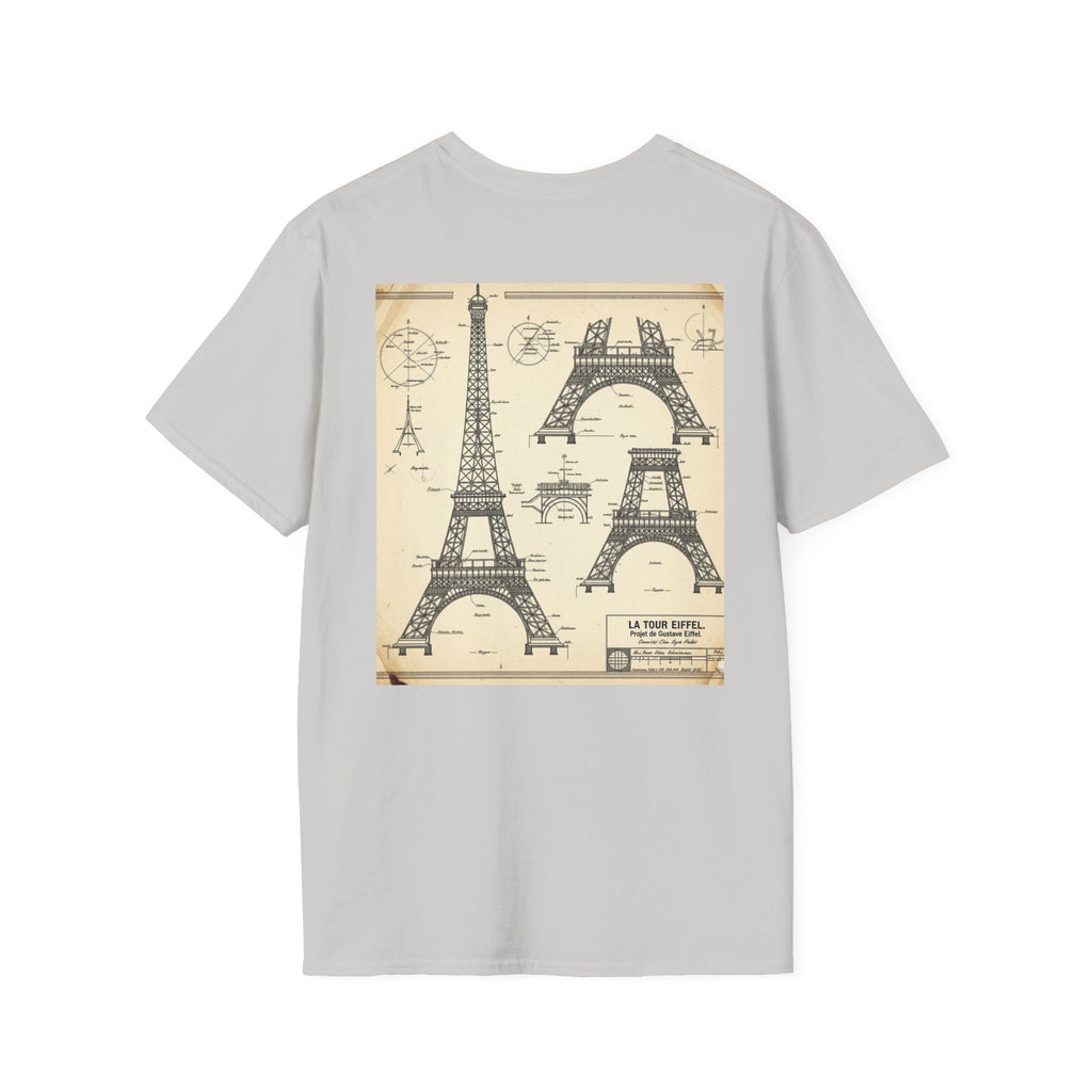 Eiffel Tower Unisex Softstyle T-Shirt, Fashion Tee for Travelers, Parisian Vibe, Great for Gifts, Casual Wear, Holiday Apparel