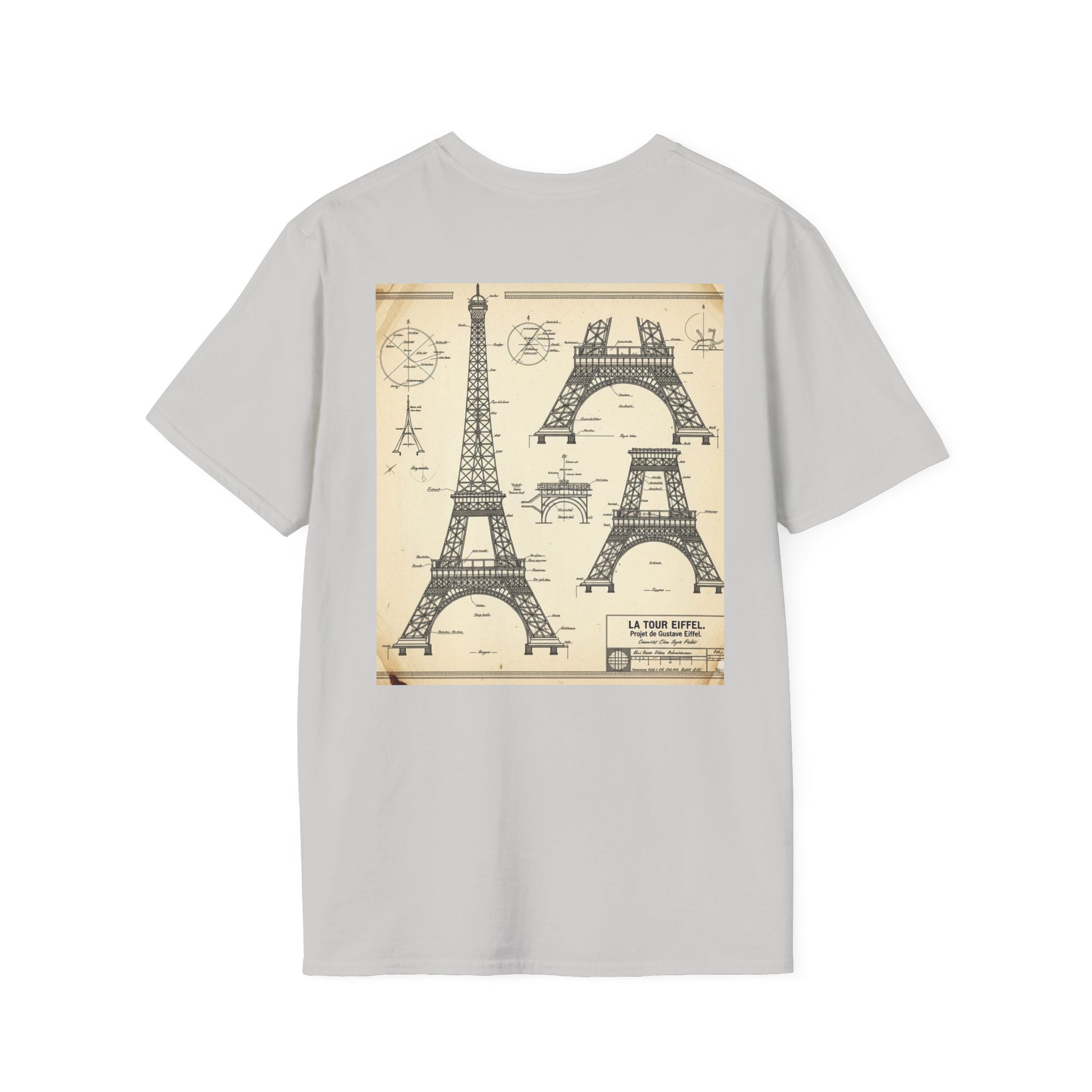 Eiffel Tower Unisex Softstyle T-Shirt, Fashion Tee for Travelers, Parisian Vibe, Great for Gifts, Casual Wear, Holiday Apparel